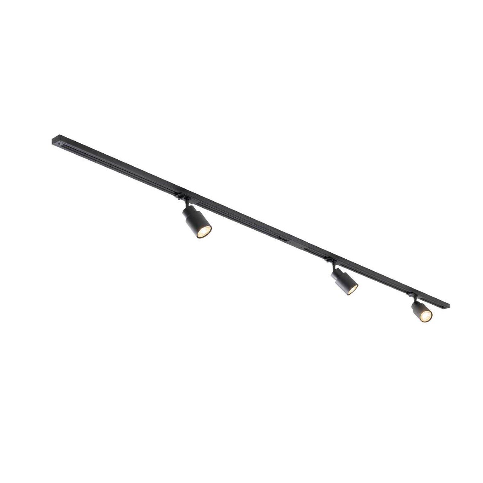 1-Phasen-Schienensystem Set PURI 2.0 mit GU10 2700K dimmbar, schwarz