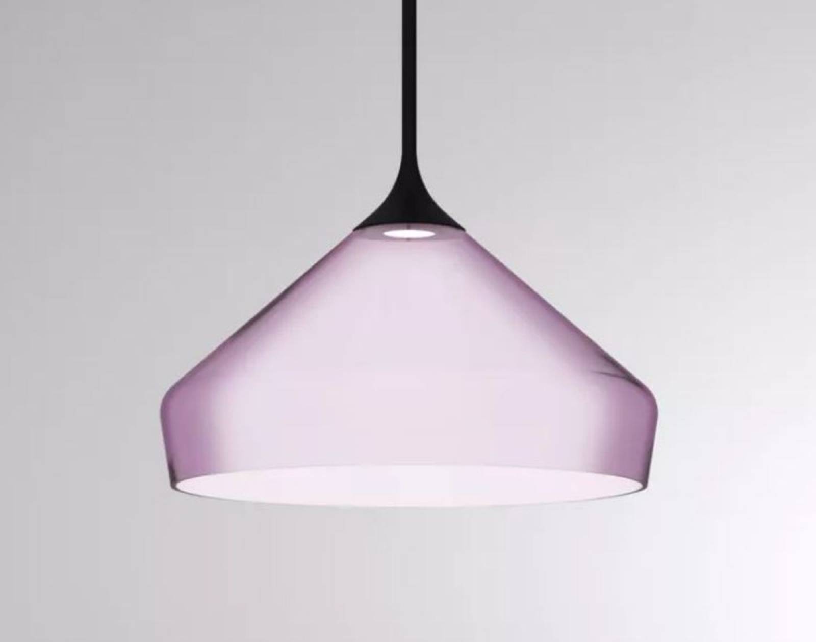 2-Phasen-Pendelleuchte COCKTAIL L VOLARE 10W Glas violet, Schwarz, LOXONE, 2700K