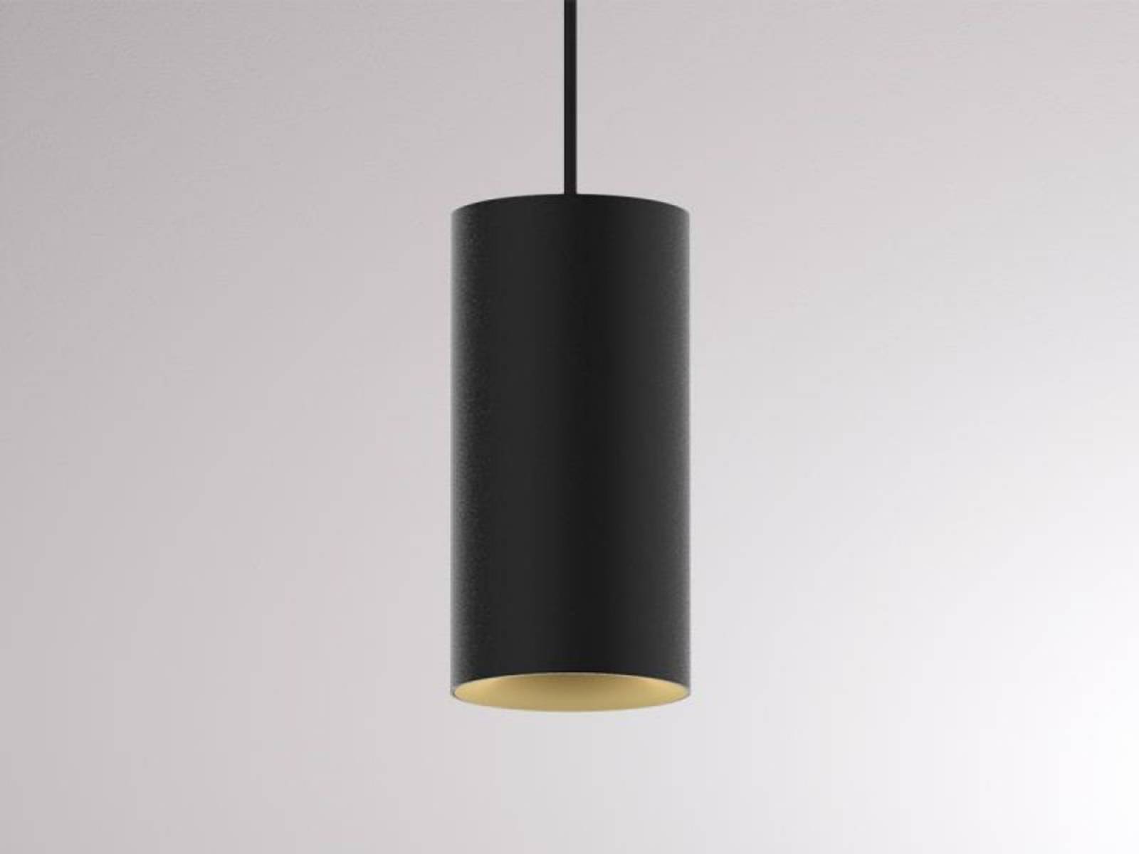 2-Phasen-Pendelleuchte DARK NIGHT XS VOLARE 17W, Schwarz, Schwarz, Gold, 4000K