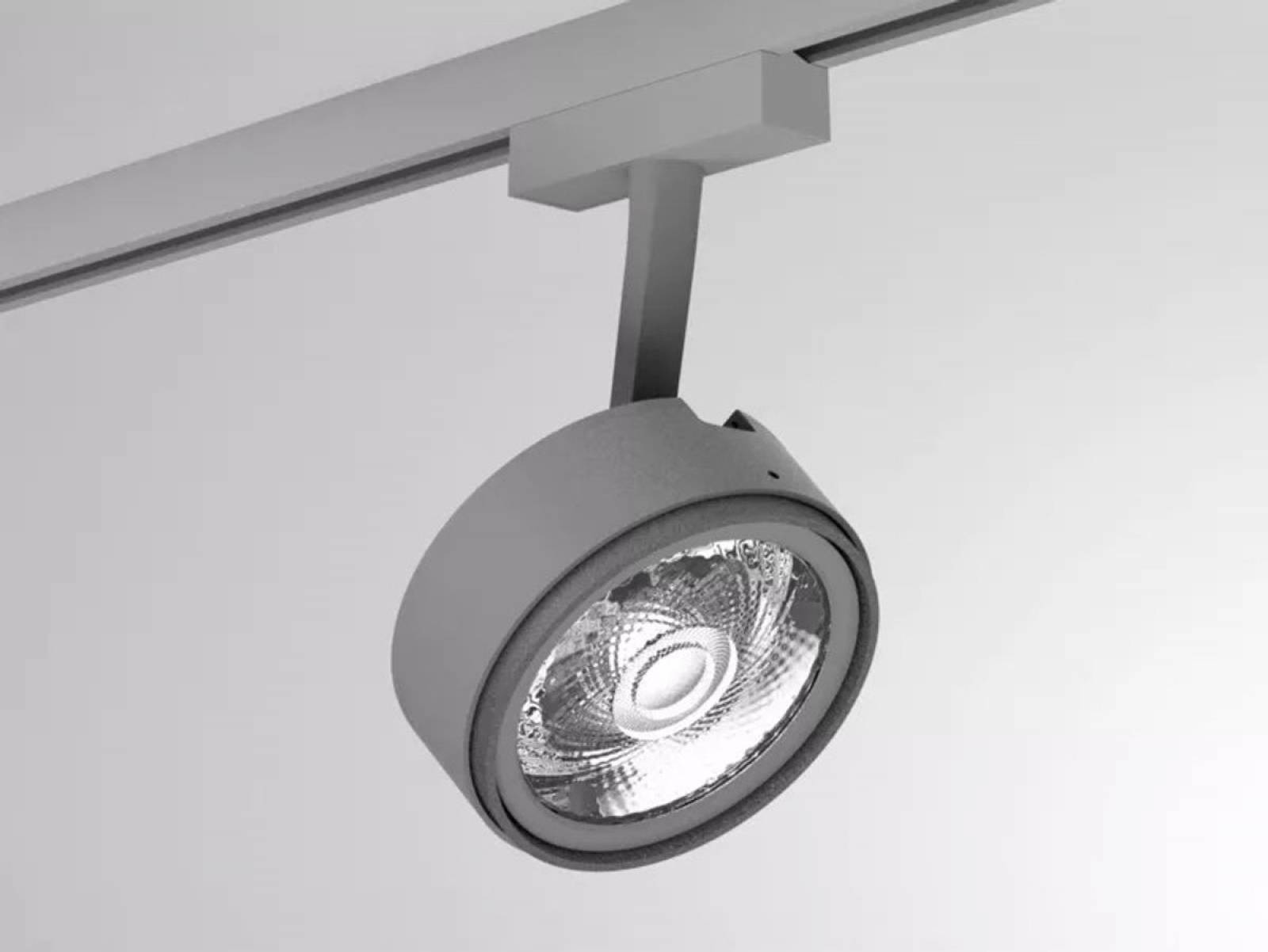 2-Phasen-Strahler Molto Luce 10W LITIN 2 VOLARE, grau, Grau, 40�, 3000K