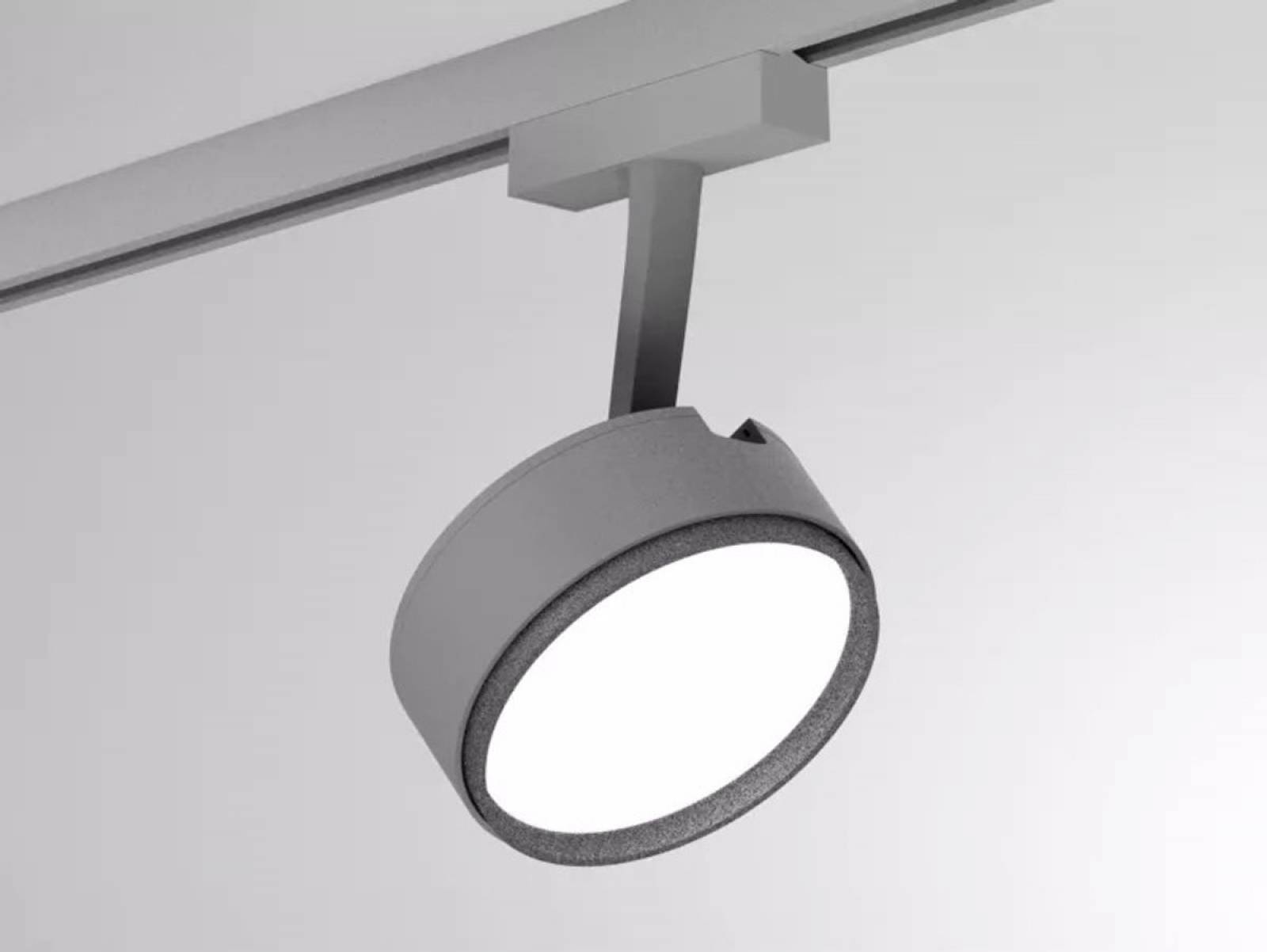 2-Phasen-Strahler Molto Luce 10W LITIN 2 VOLARE, wei�, Grau, Diffusor opal, 3000K