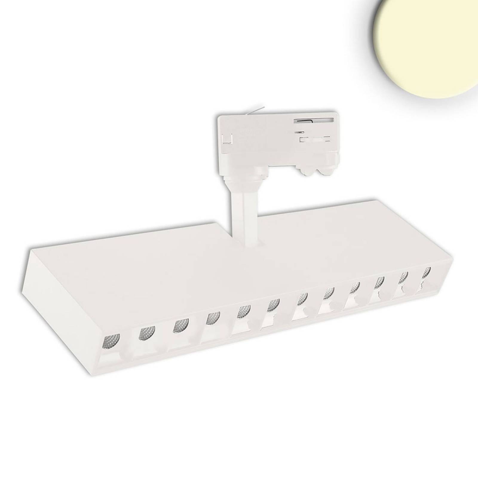 3-PH Raster-Schienen-Strahler, 35W, 2800lm, 45�, 3000K warmweiss, wei� matt
