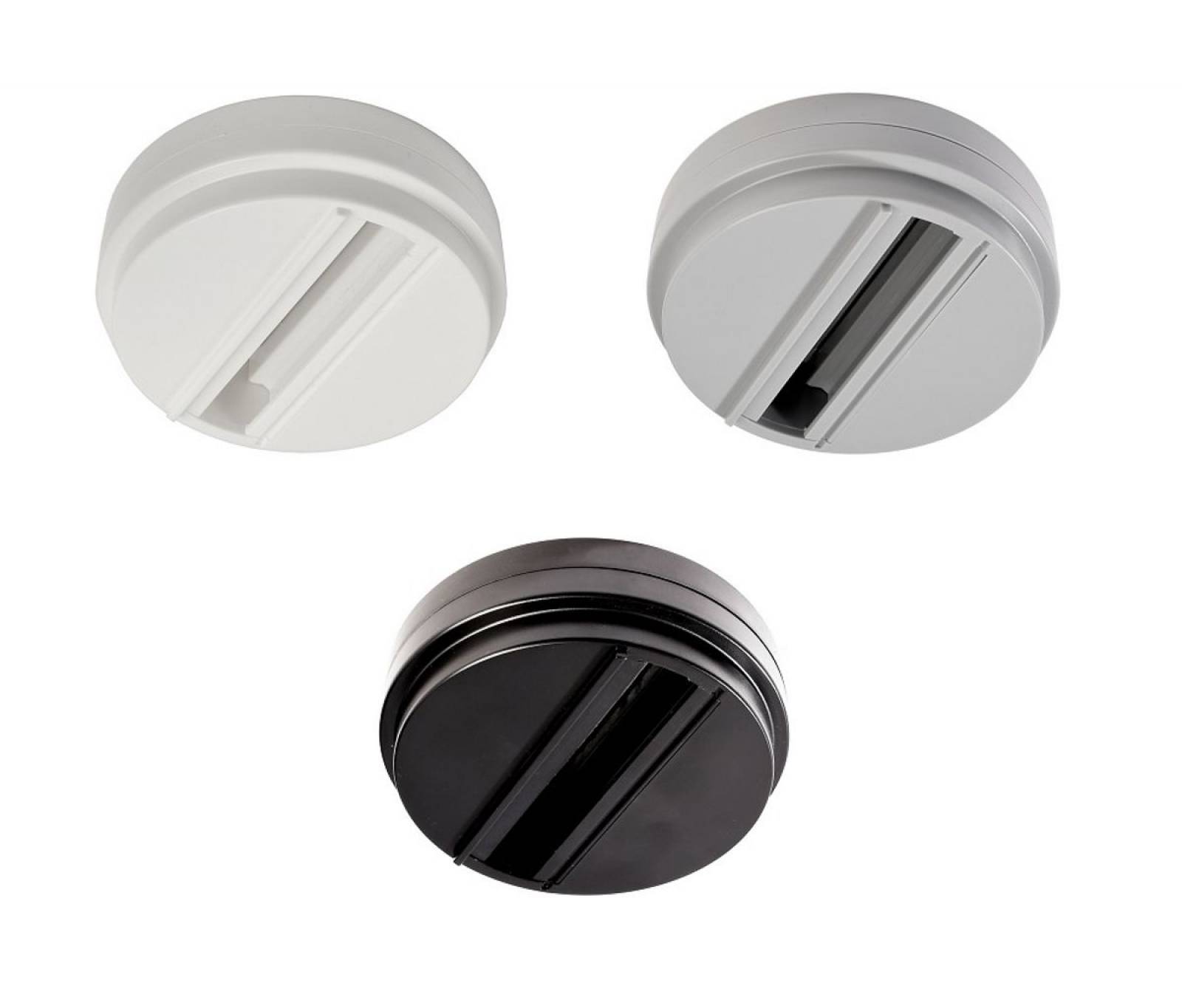 3-Phasen D Line Aufbauadapter f�r Stromschienenstrahler zur Deckenmontage, wei�/schwarz/grau