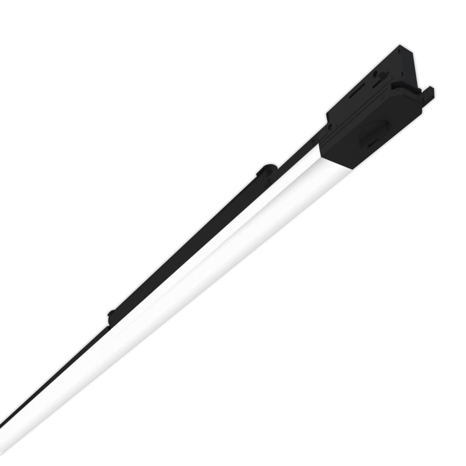 3-Phasen LED Schienenleuchte linear opal, hohe Farbwiedergabe CRI90, breitstrahlend