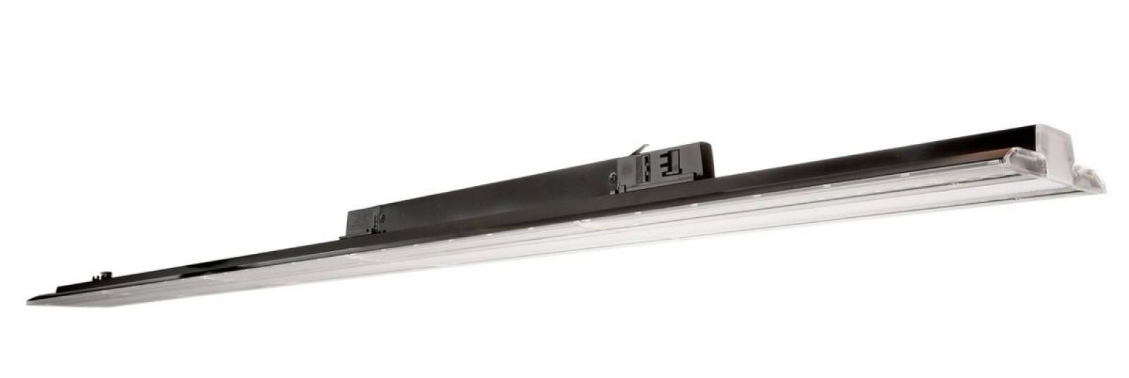 3-Phasen-Leuchte Linear Pro Fold DALI dimmbar, schwenkbar, 35-50W, schwarz 3000K