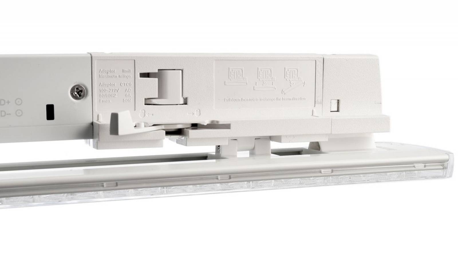 3-Phasen-Leuchte Linear Pro Tilt 600 schwarz, schwenkbar, 14-20W, 4000K, CRI90