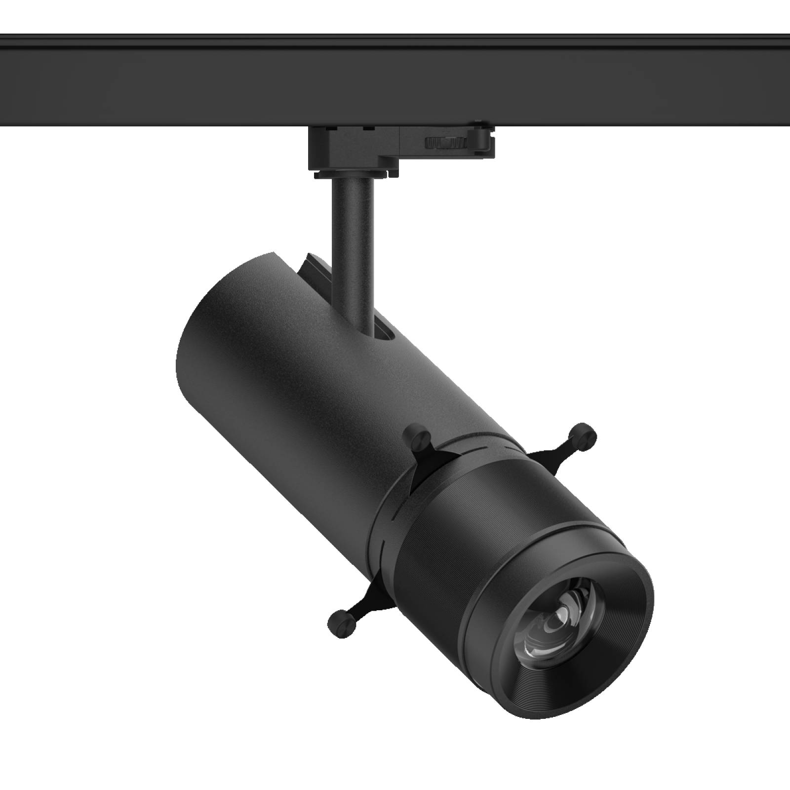 3-Phasen-Strahler FlexiKontur75, CRI97 20W Dimmer & Netzteil Strahler, Schwarz, 3000K