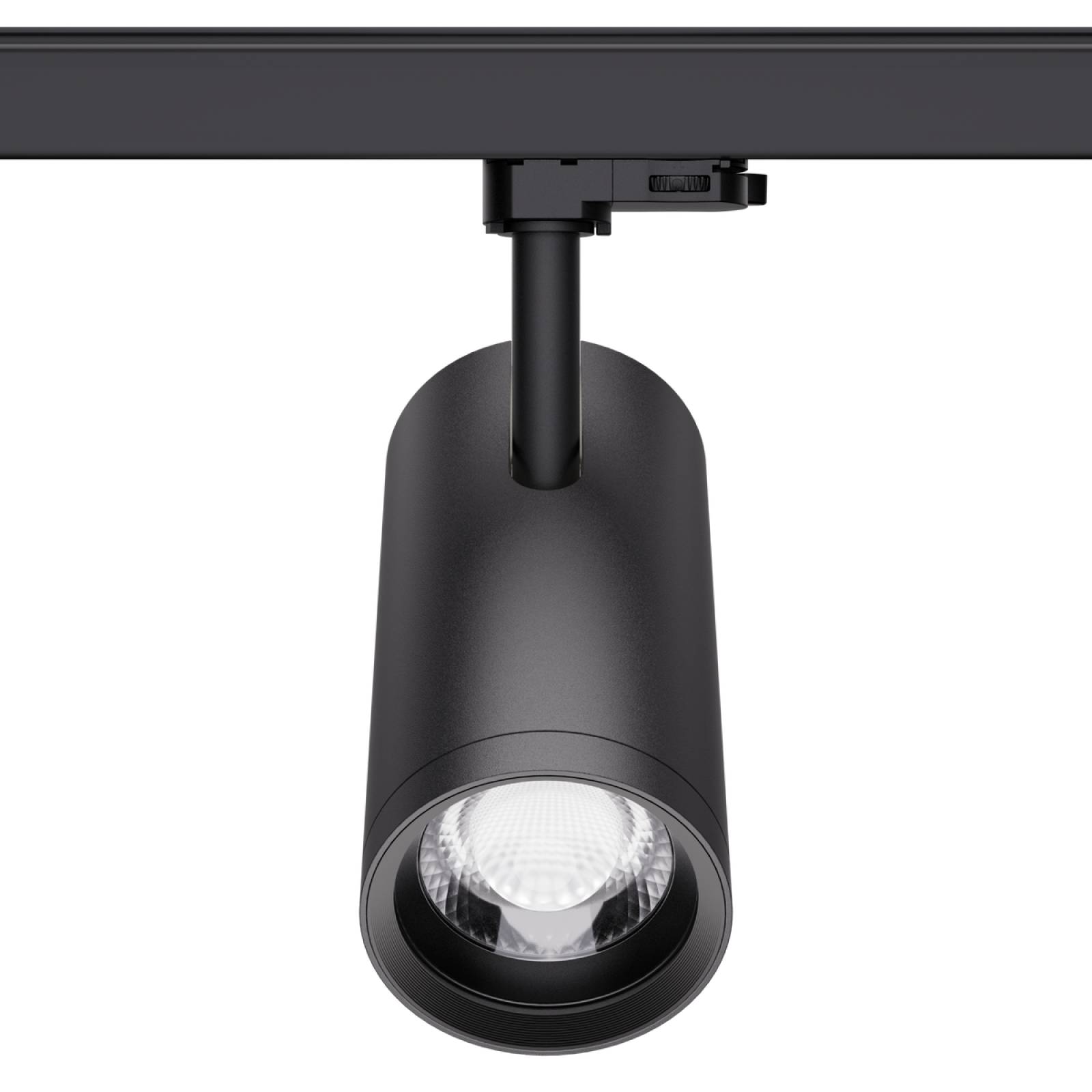 3-Phasen-Strahler FlexiZoom90, 15�-60�, CRI97 30W Dimmer & Netzteil Strahler, Schwarz, 2700K