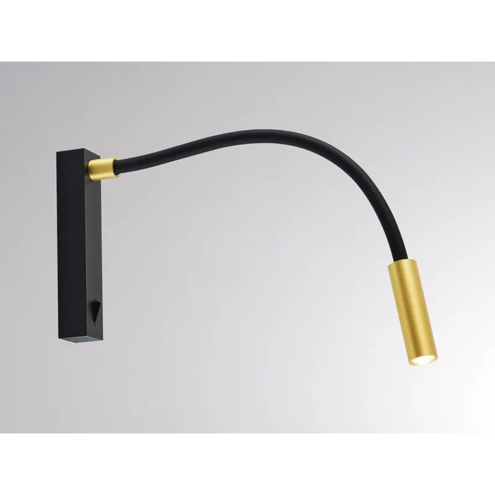AROK W Wand-/Leseleuchte schwarz-gold flexibe, On/Off, umschaltbare Lichtfarbe