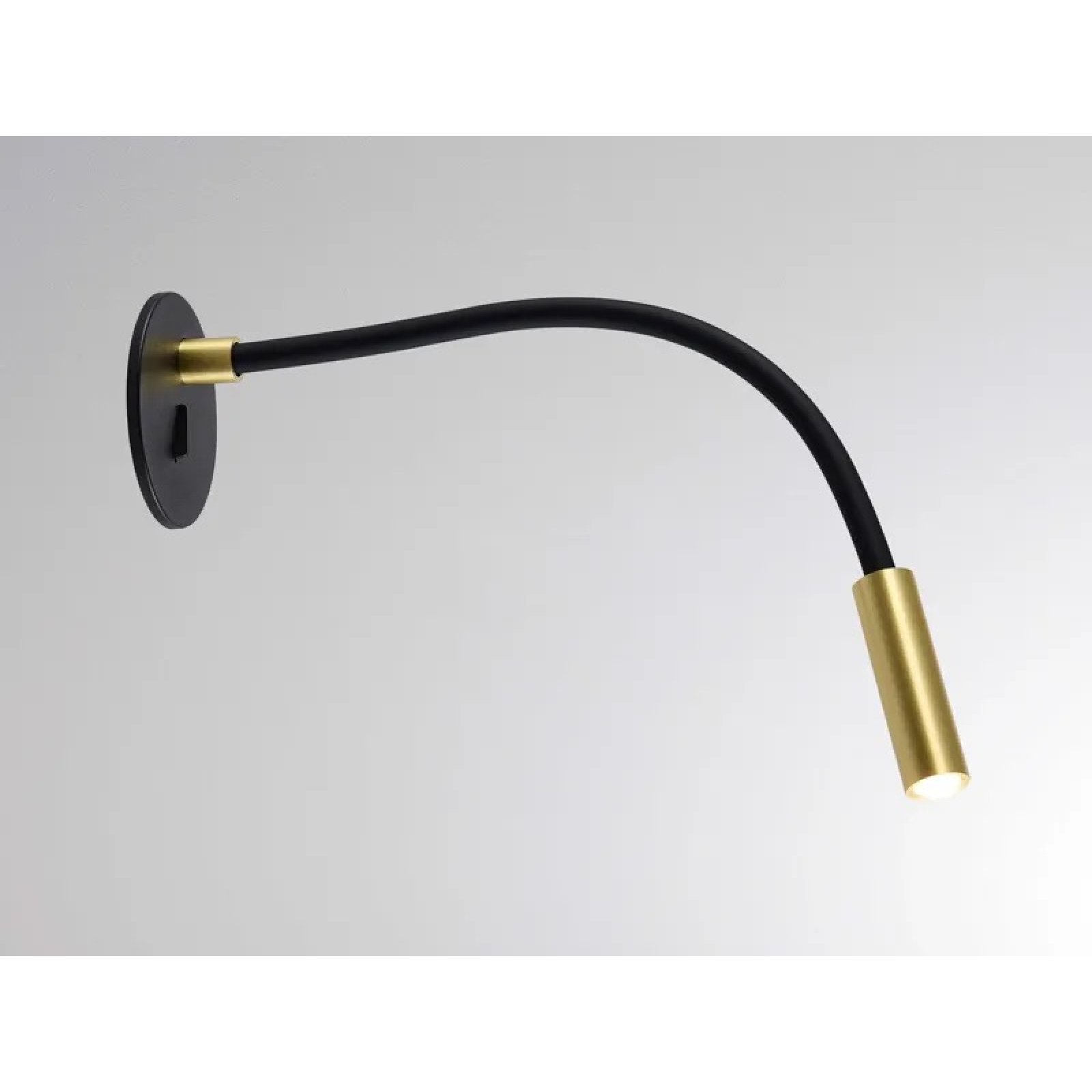 AROK WR Leseleuchte Einbau schwarz-gold flexibel, On-Off, 2700K-3000K