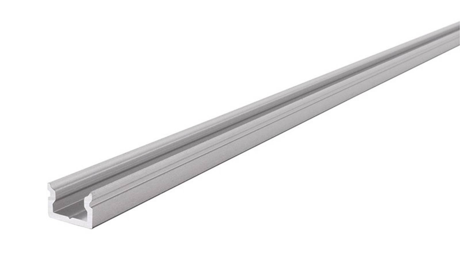 AU-01-05 flaches U-Profil f�r 5 - 5,7 mm LED Stripes, Silber-matt, eloxiert, 2000 mm