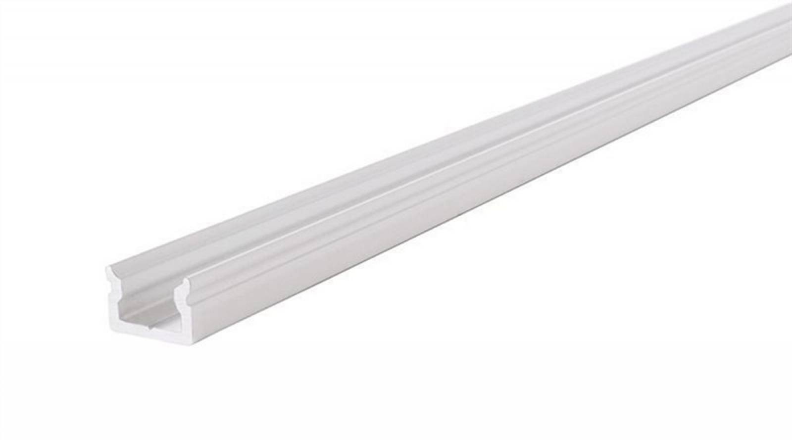 AU-01-05 flaches U-Profil f�r 5 - 5,7 mm LED Stripes, Wei�-matt, 2000 mm