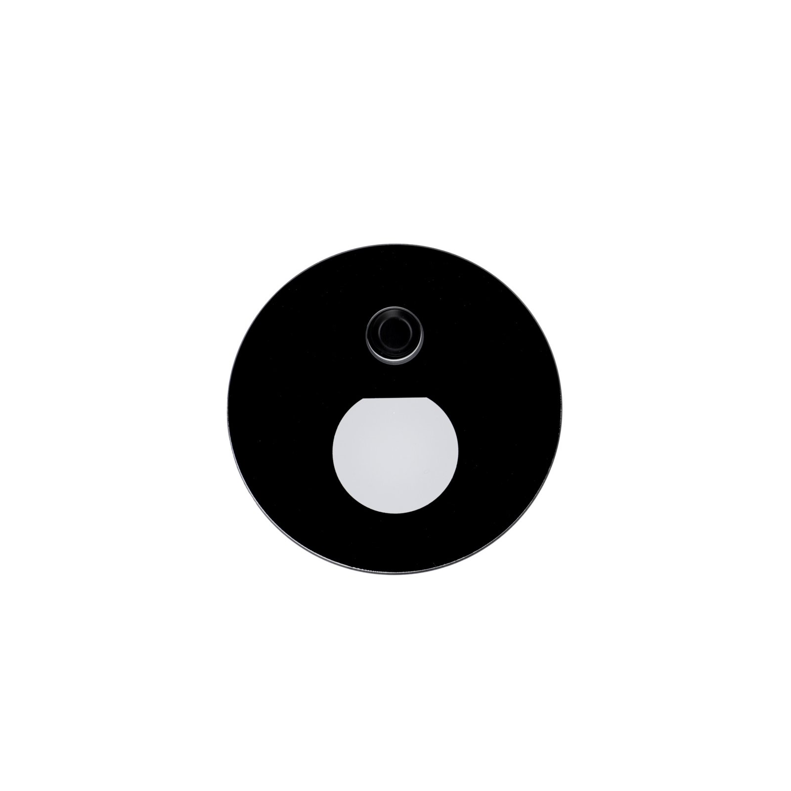 Abdeckung Round Glas f�r Alwaid Pro Wandeinbauleuchte Motion, halbrund Lichtkegel, Schwarz, Glas �: 