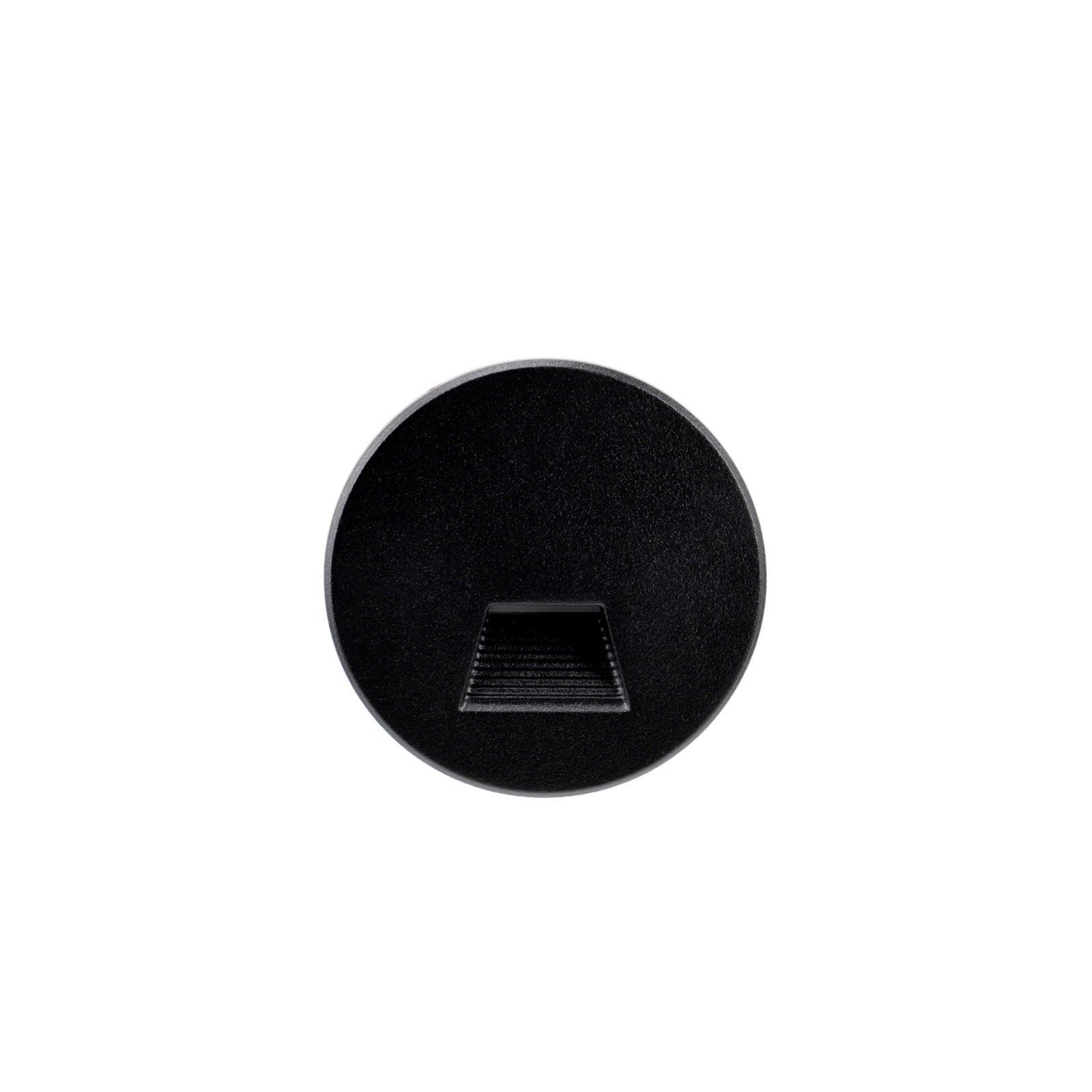Abdeckung Round f�r Alwaid Pro Wandeinbauleuchte, dreieckiger Lichtkegel, Schwarz �: 75mm