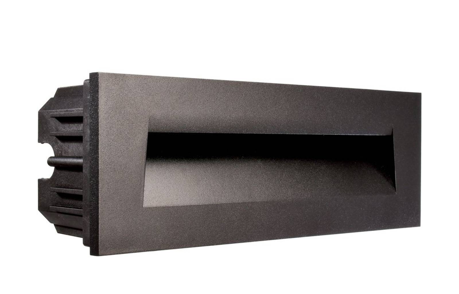 Abdeckung Rundung f�r Light Base III COB Outdoor Wandeinbauleuchte 250x90mm, schwarz