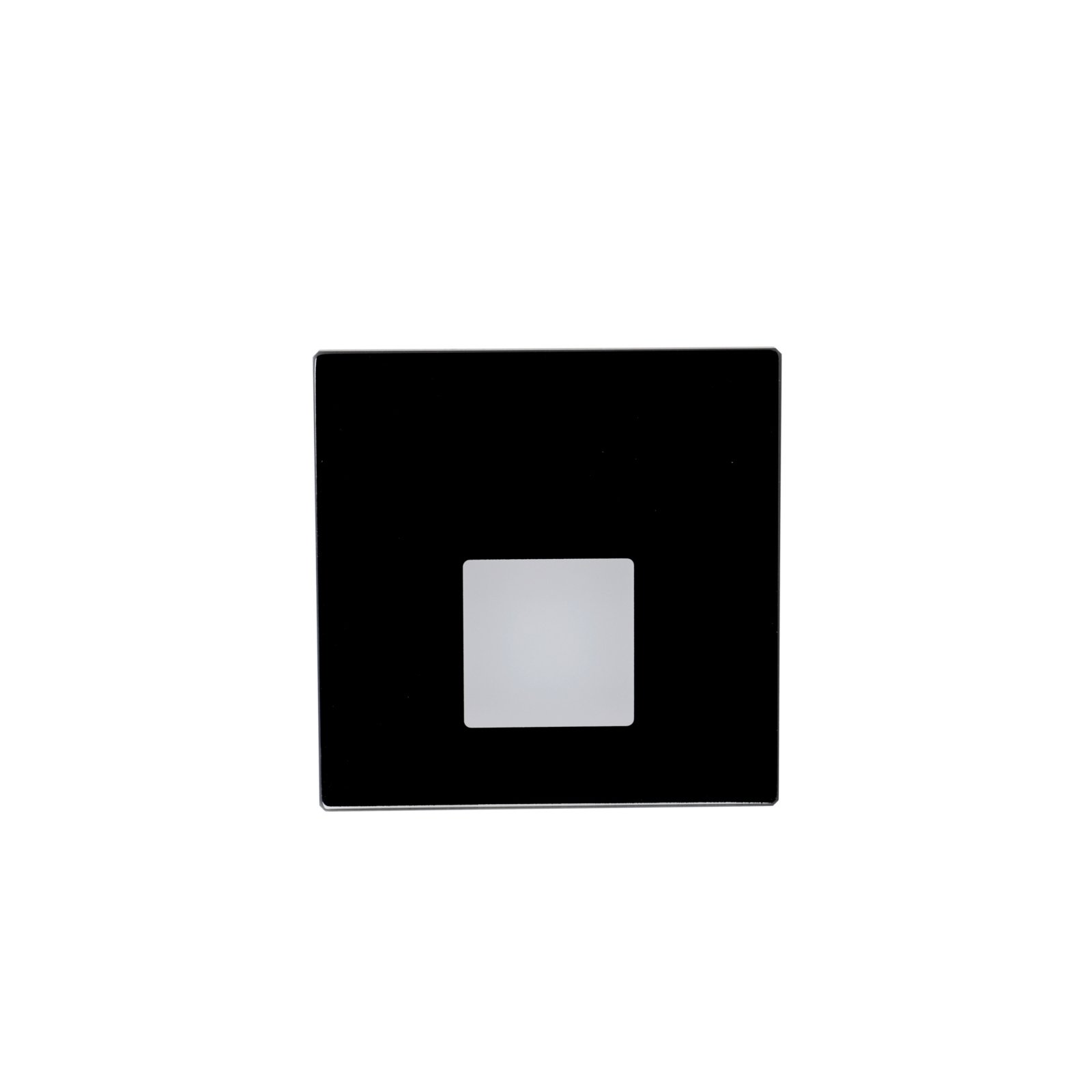 Abdeckung Square Glas f�r Alwaid Pro Wandeinbauleuchte, viereckiger Lichtkegel, Schwarz, Glas