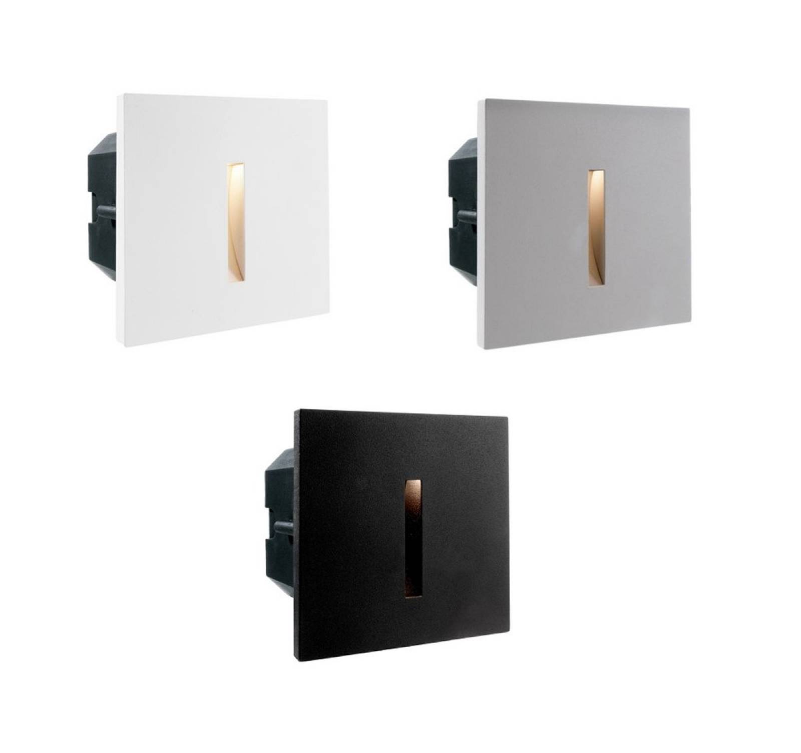 Abdeckung linear f�r Light Base II COB Outdoor Wandeinbauleuchte 100x100mm, wei�/schwarz/silbergrau