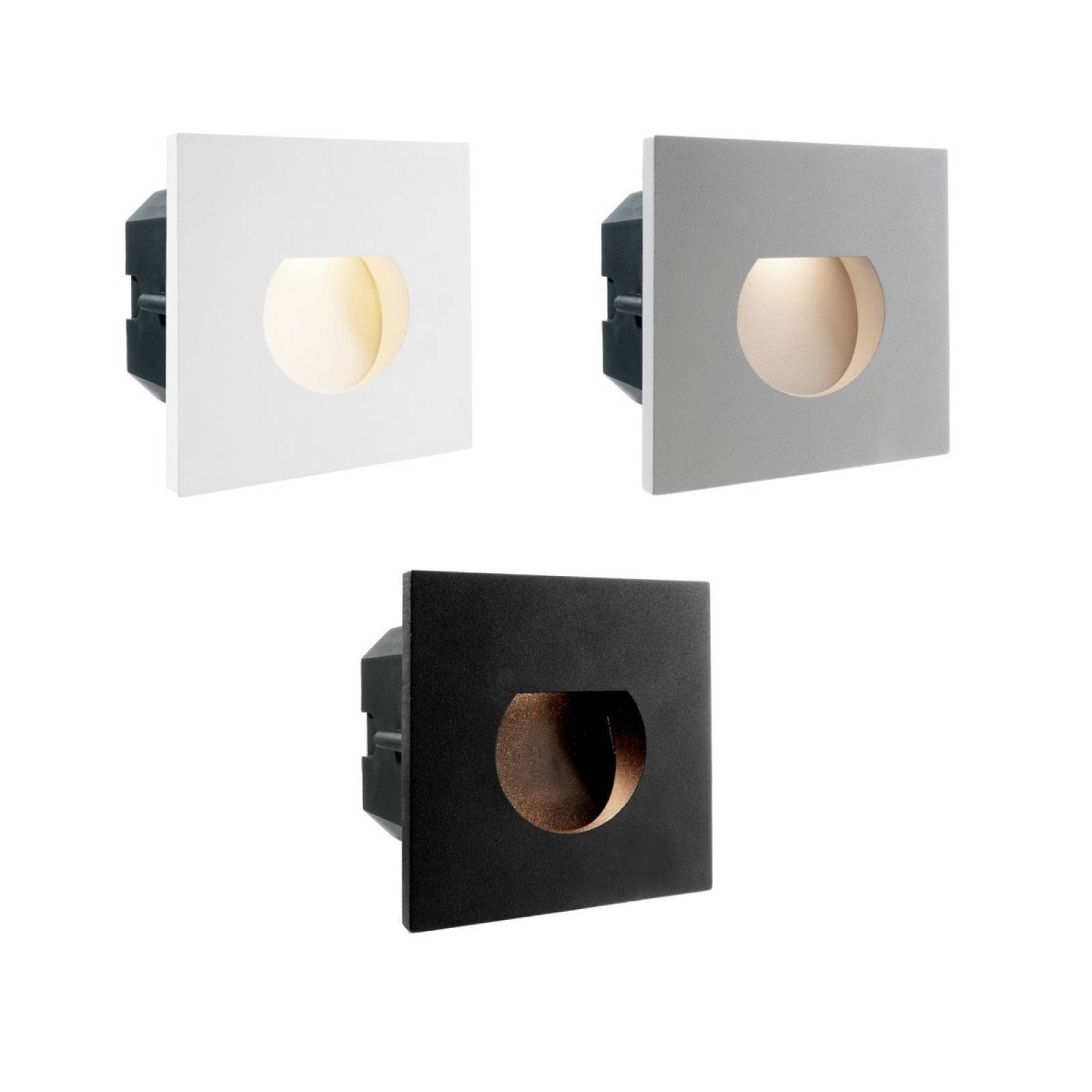 Abdeckung rund f�r Light Base II COB Outdoor Wandeinbauleuchte 100x100mm, wei�/schwarz/silbergrau