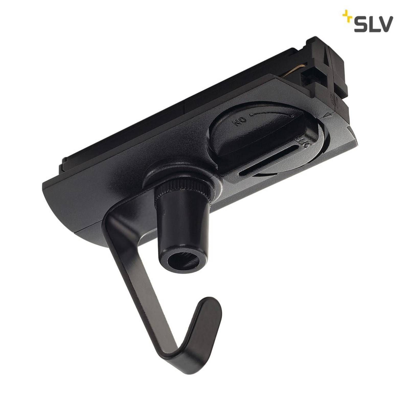 Adapter f�r 1-Phasen Hochvoltschiene, schwarz, elektrisch, mit Haken