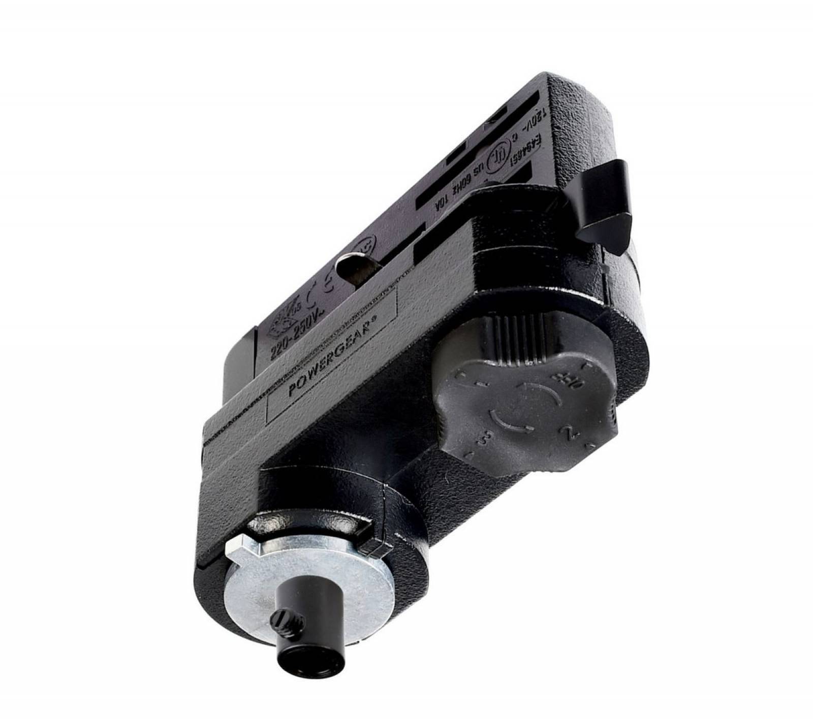 Adapter f�r Leuchtenmontage, 3-Phasen Einbau- und Aufbauschienensystem D Line, schwarz