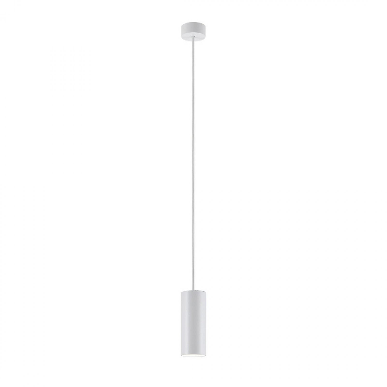 Alu Pendelleuchte CAN 150/350mm, 1x max. 7,5W GU10 LED, wei�/schwarz, 1,5m