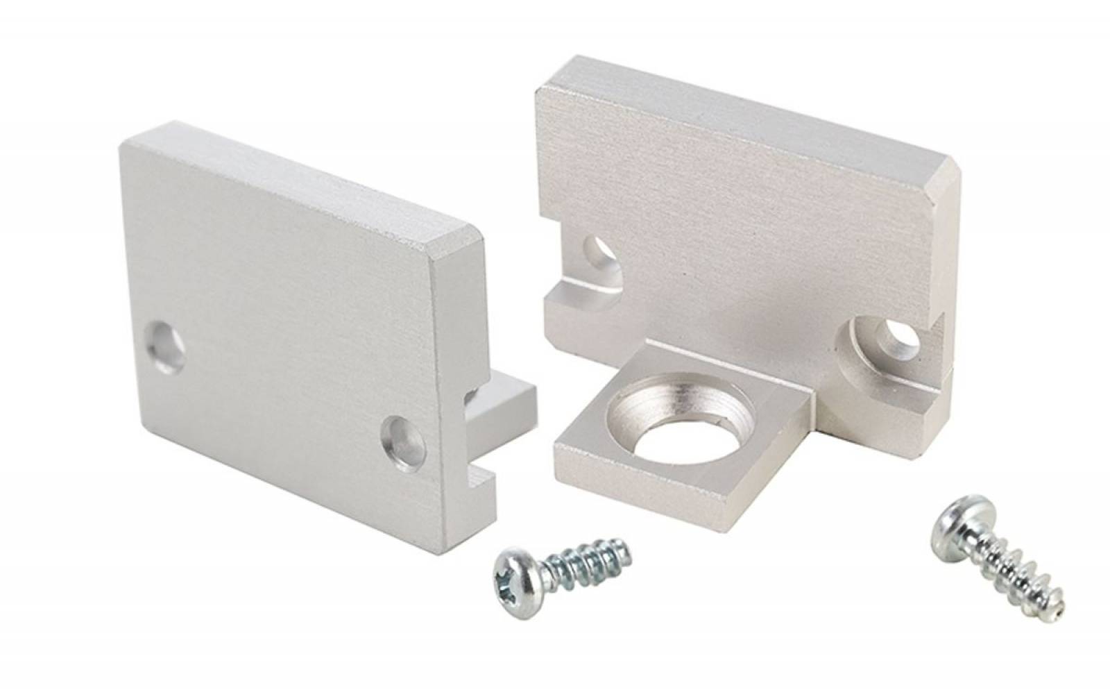 Aluminium Endkappe P-AU-10-12 Set 2 Stk Silber, eloxiert, LxBxH 18,2x11x13,6 mm