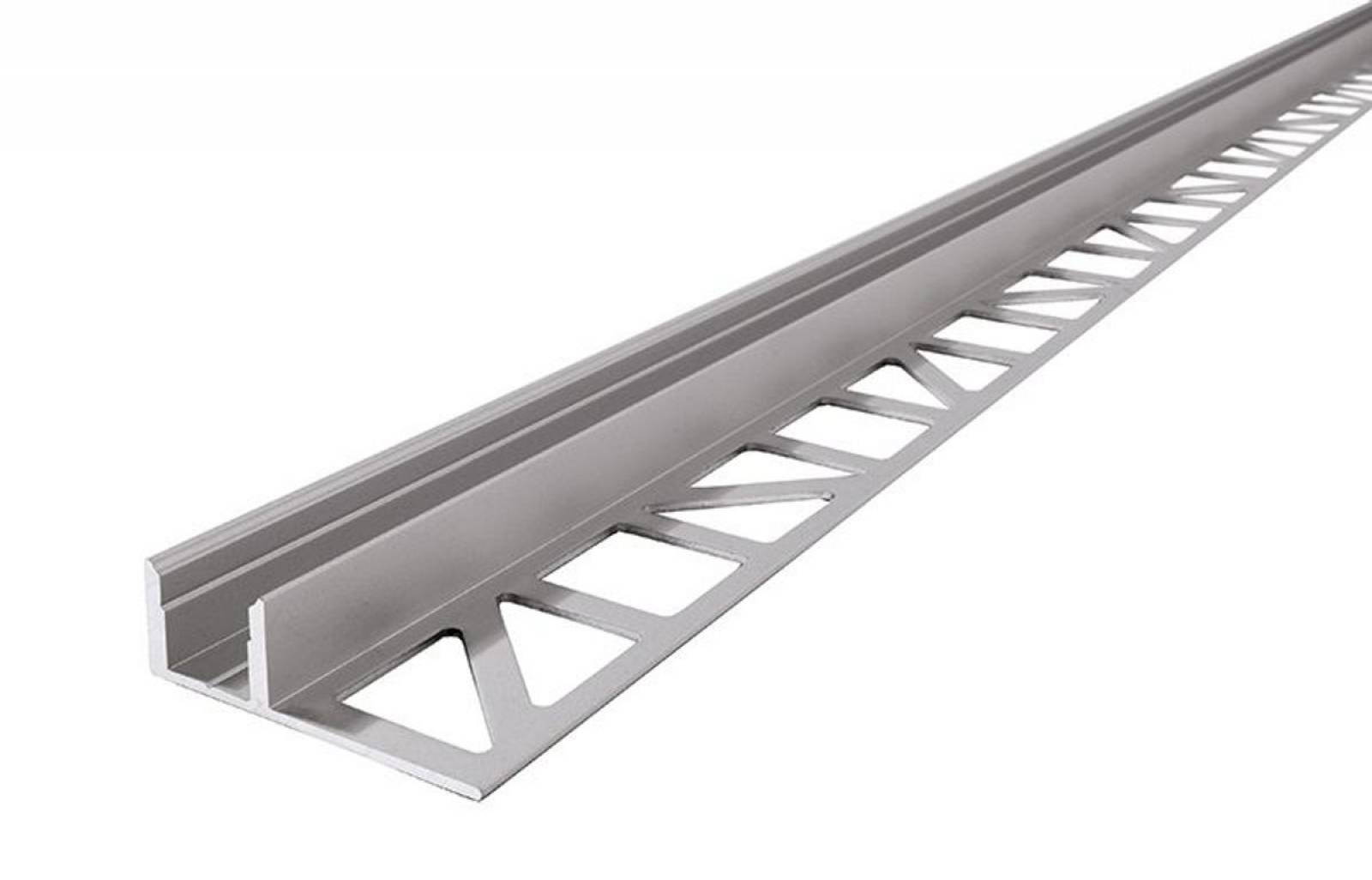 Aluminium Fliesen-Profil EL-01-08 Silber-matt, eloxiert, LxBxH 3000x36x11 mm