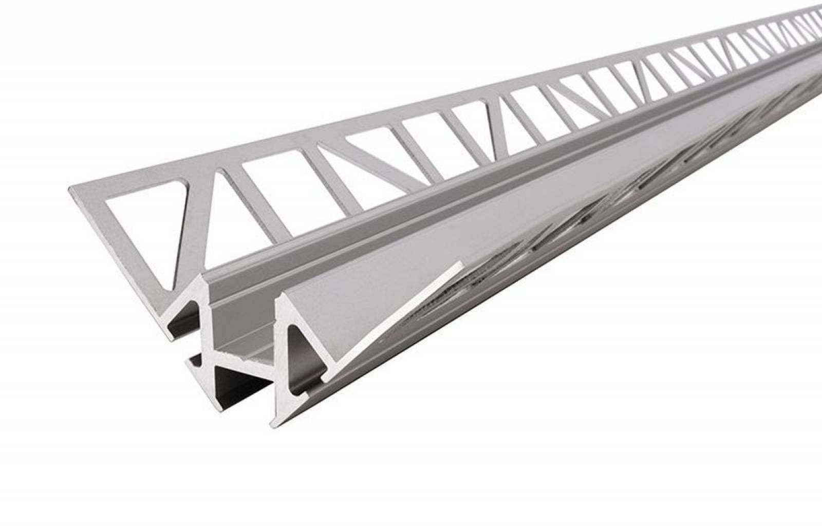 Aluminium Fliesen-Profil Ecke innen EV-01-08 Silber-matt, eloxiert, LxBxH 3000x43x43 mm