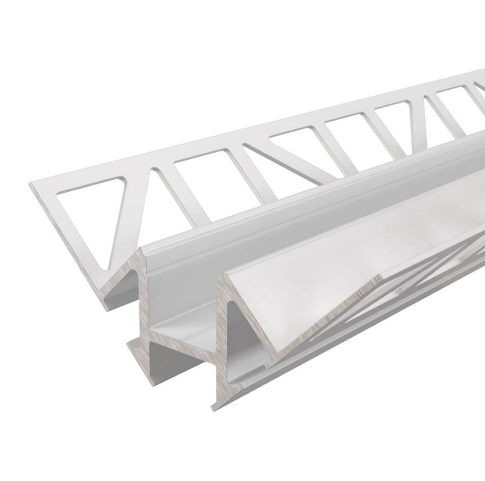 Aluminium Fliesen-Profil Ecke innen EV-01-12 Wei�, lackiert, LxBxH 2500x49x49 mm