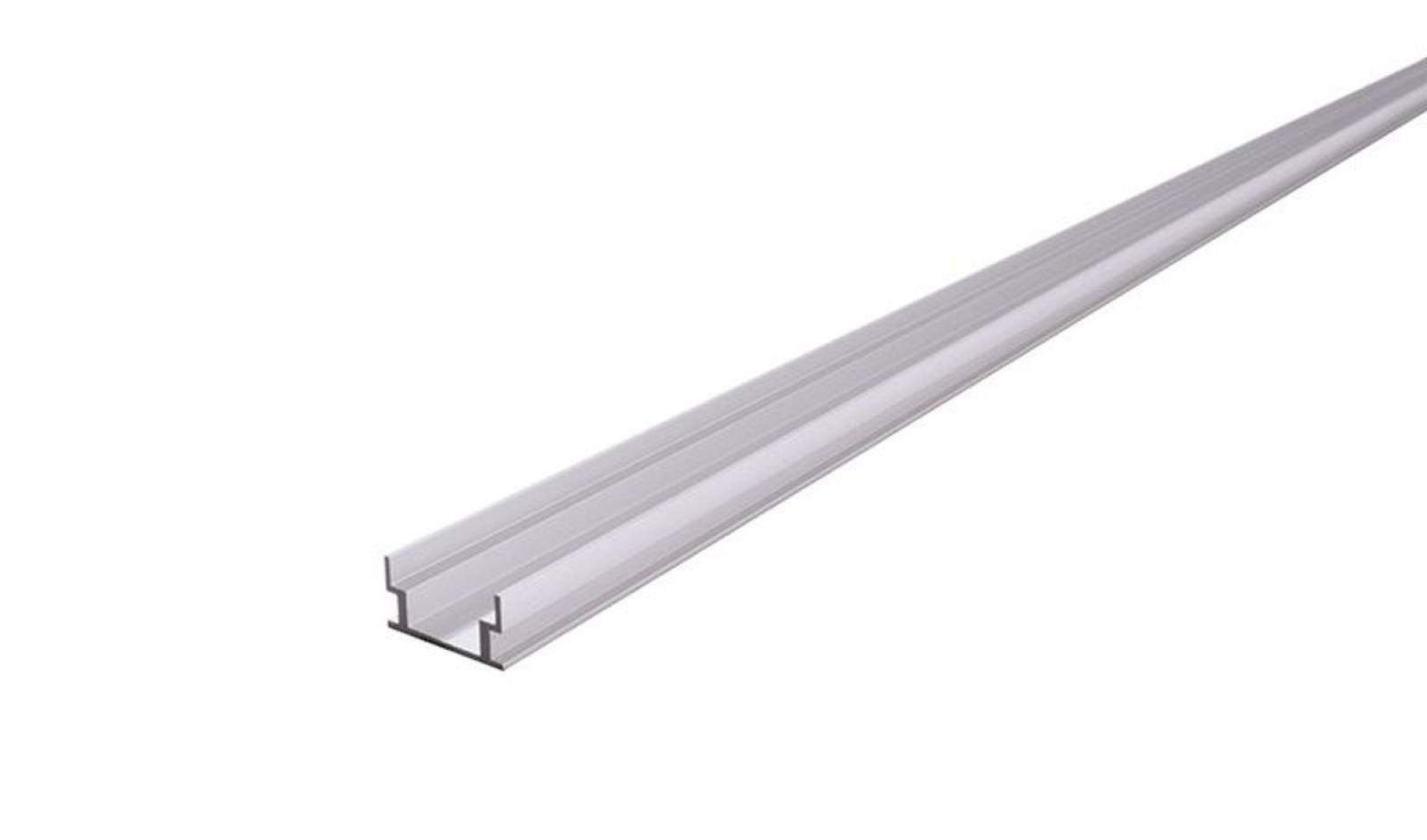 Aluminium IP-Profile, U-flach AU-04-12 Silber-matt, eloxiert, begehbar, LxBxH 3000x20x10 mm