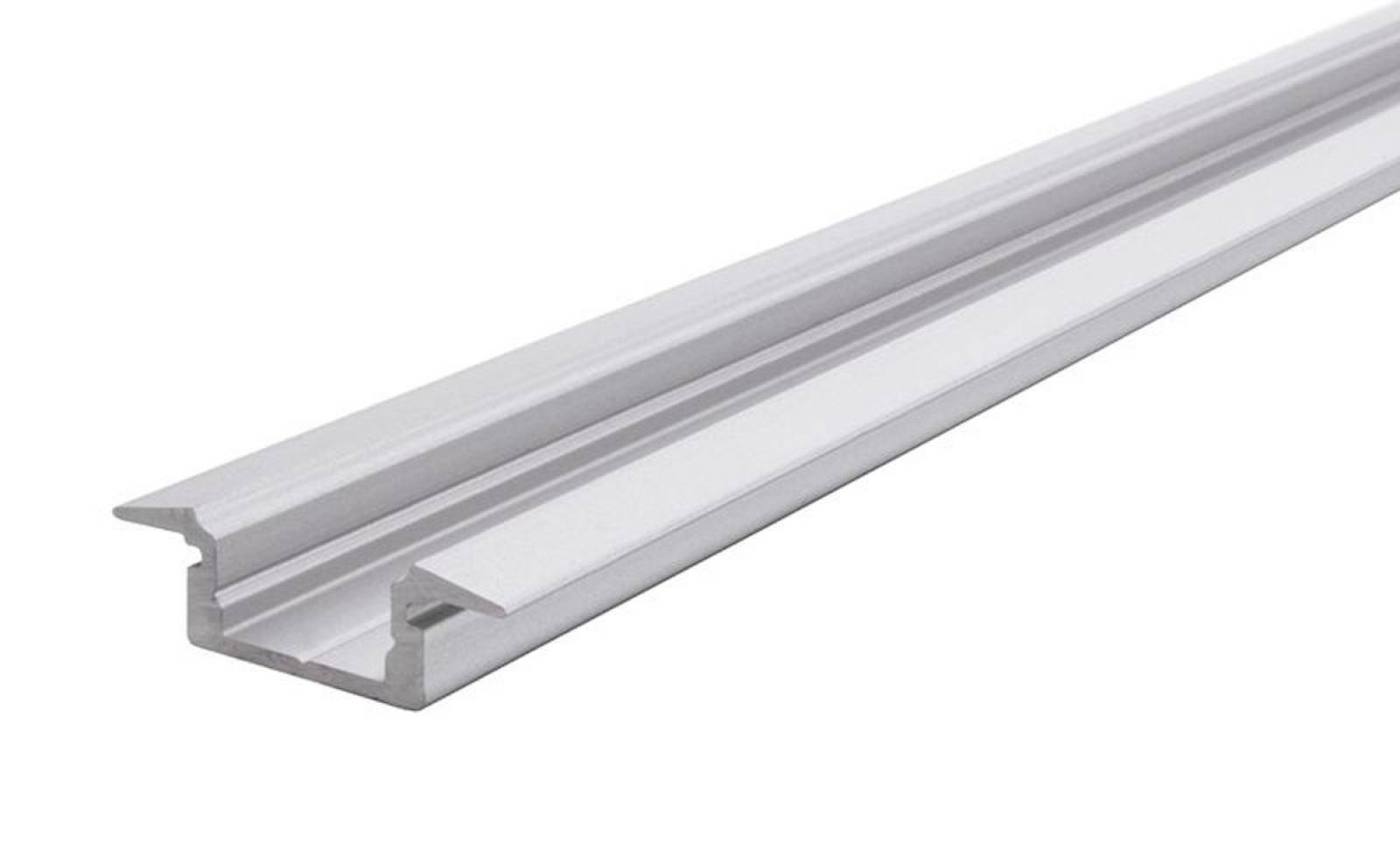 Aluminium T-Profil flach ET-01-08 Silber-matt, eloxiert, LxBxH 3000x23x7 mm