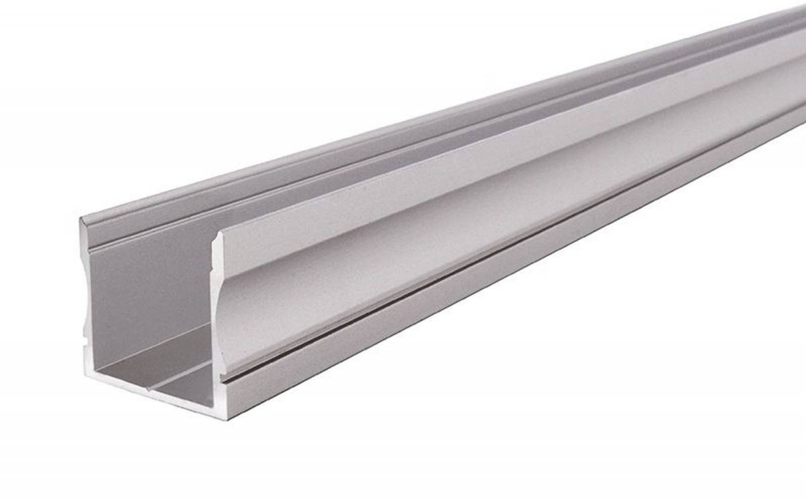 Aluminium U-Profil hoch AU-02-20 Silber-matt, eloxiert, LxBxH 3000x21,7x20 mm