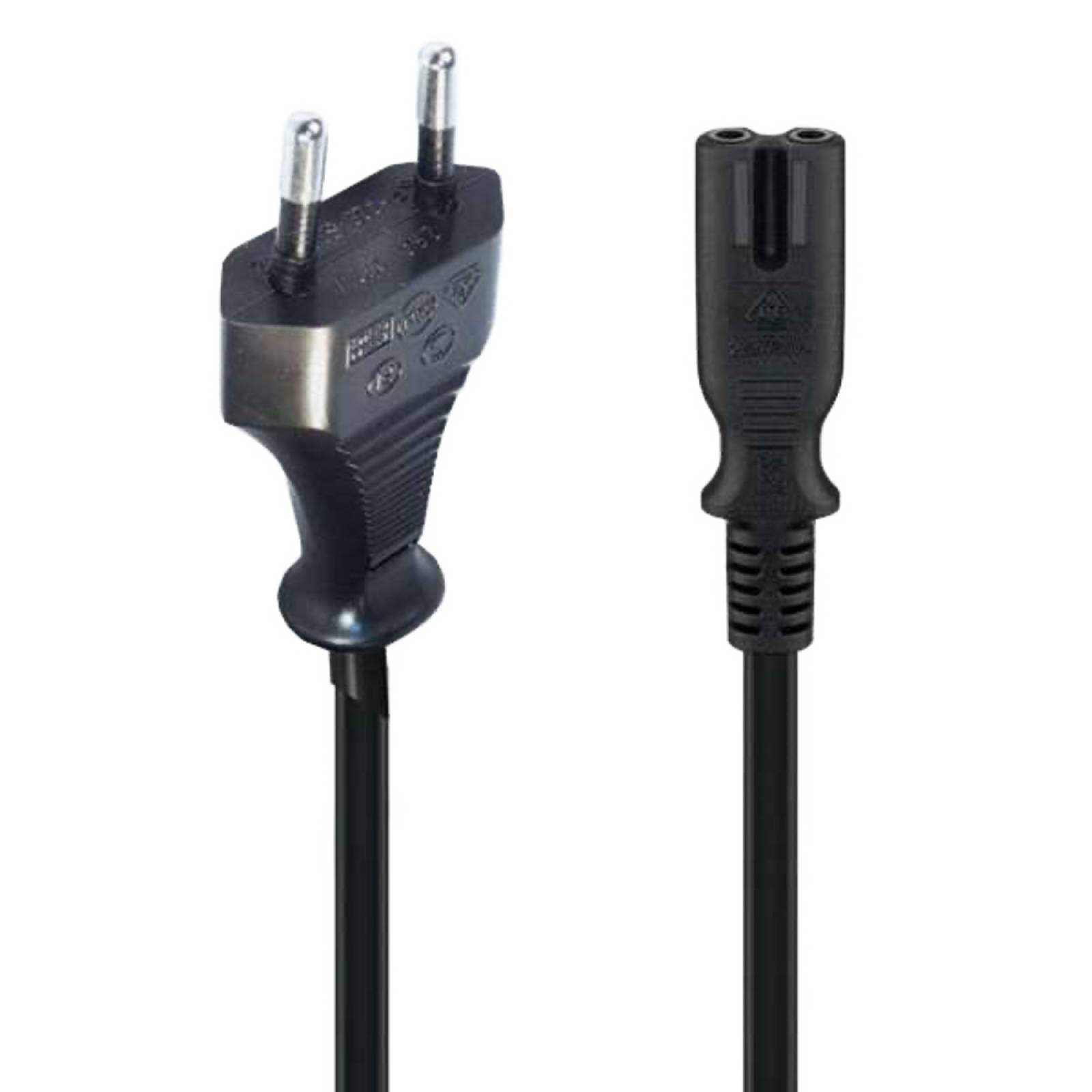 Anschlusskabel f�r CYRA 20 LED Displayleuchte EURO-Stecker auf C7 Buchse 500cm lang in schwarz