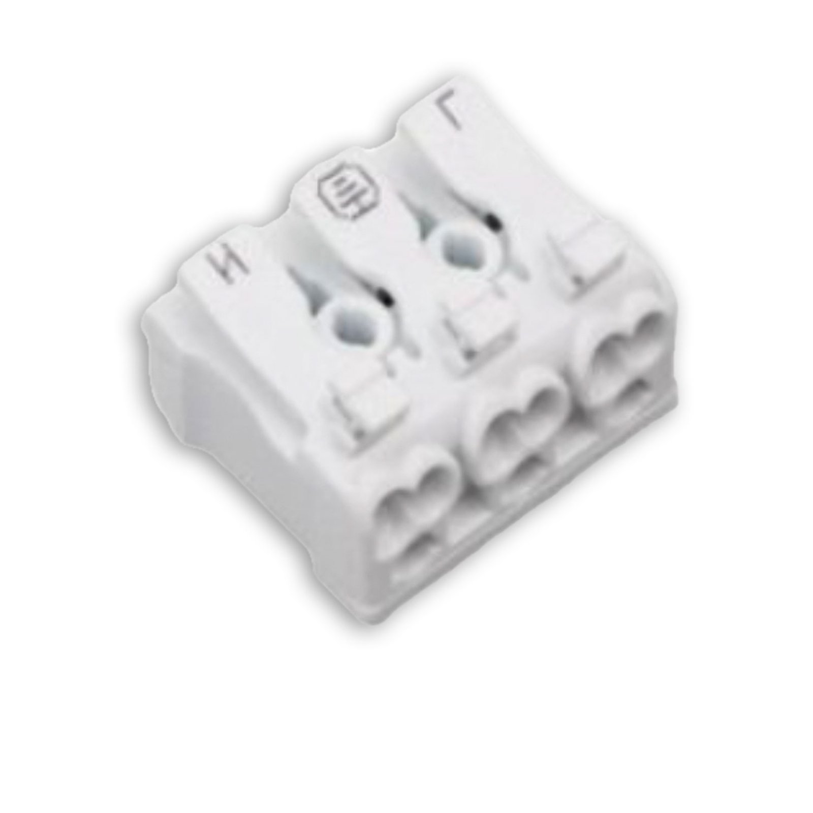 Anschlussklemme 2x3-polig, 0,5-2,5mm�, max. 450V/16A