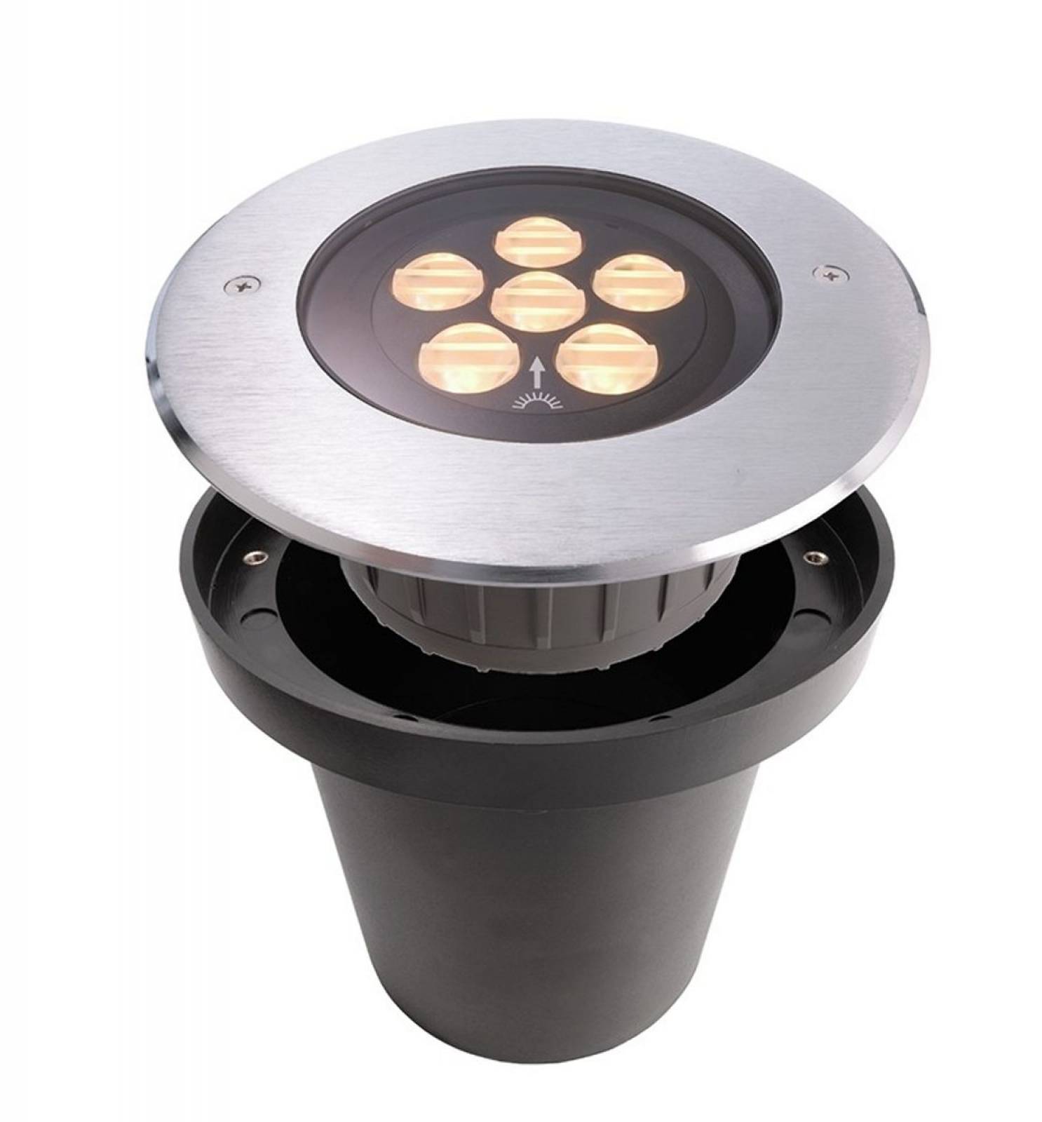 Au�en Bodeneinbaustrahler HP IV WW, asymmetrisch, LED warmwei� 3000K, 24V, 10W