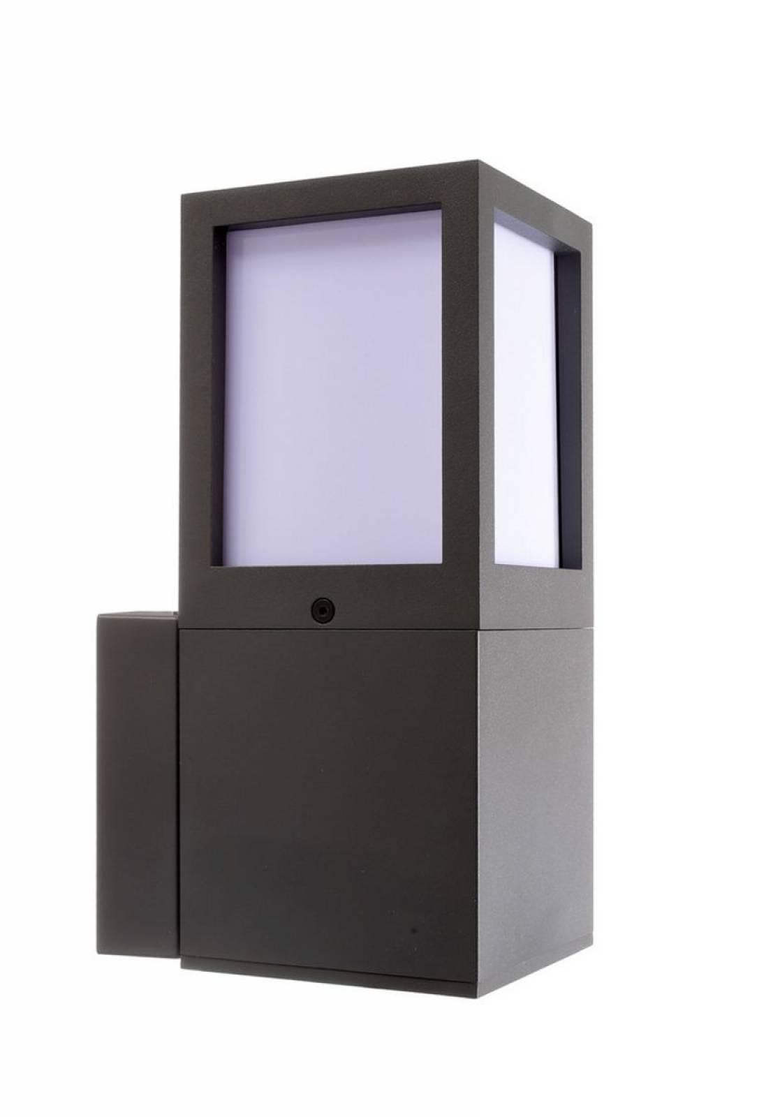 Au�en Wandleuchte Facado II eckig IP65, Scheibe wei�-opal, 1x E27 max 20W, grau