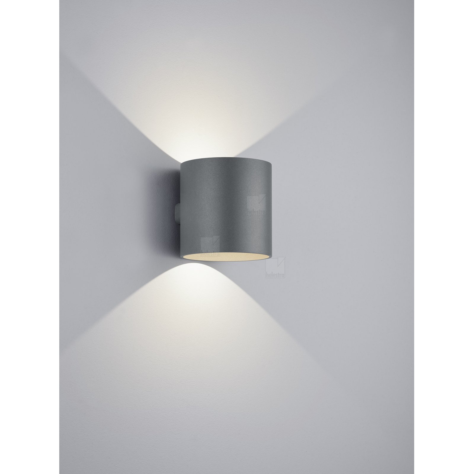 Au�enwandleuchte Up & Down TOZY graphit 8W, 2700K warmwei� dimmbar