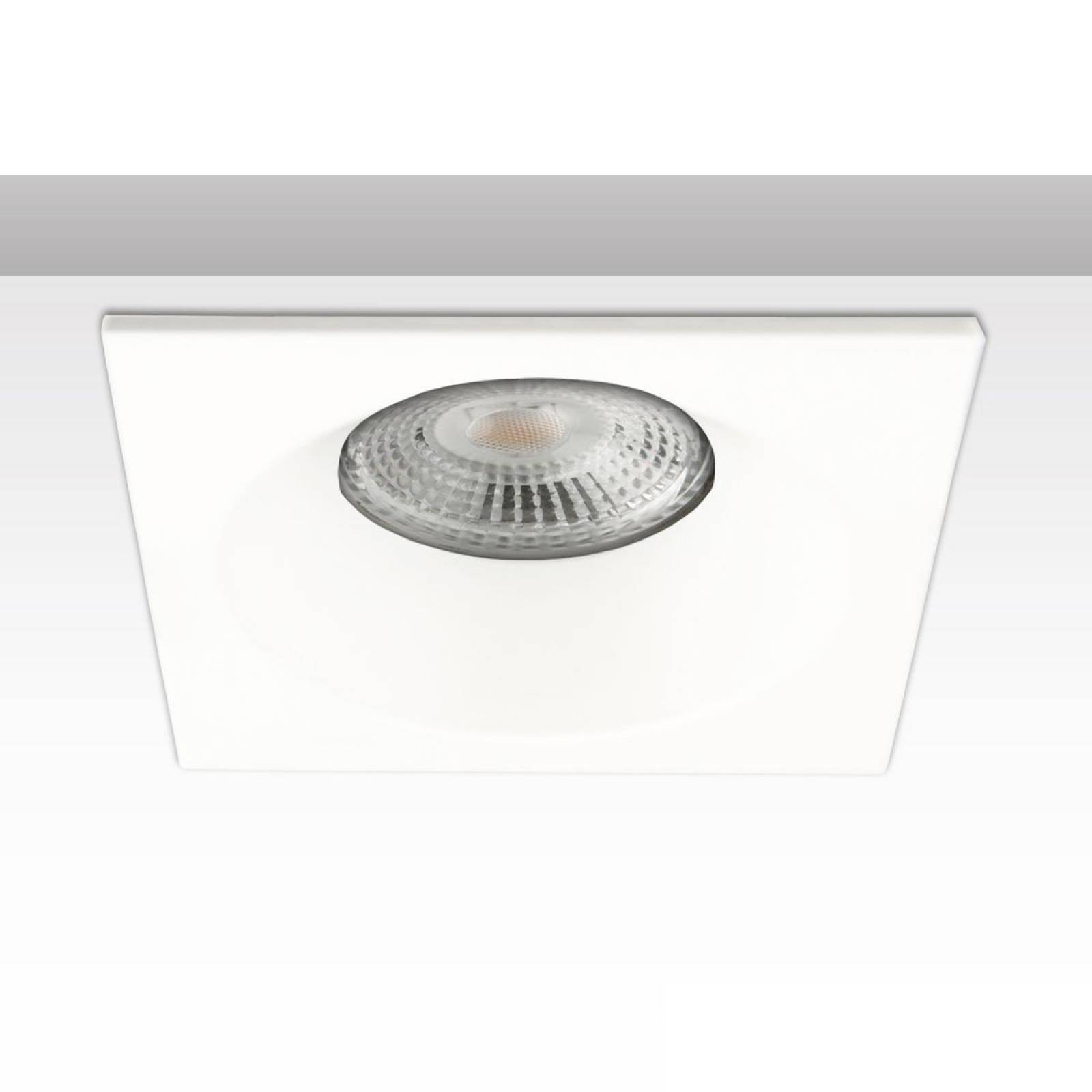 B-Ware ISOLED Einbaurahmen r�ckversetzt eckig f�r GU10/MR16 wei�, mit Glaslinse