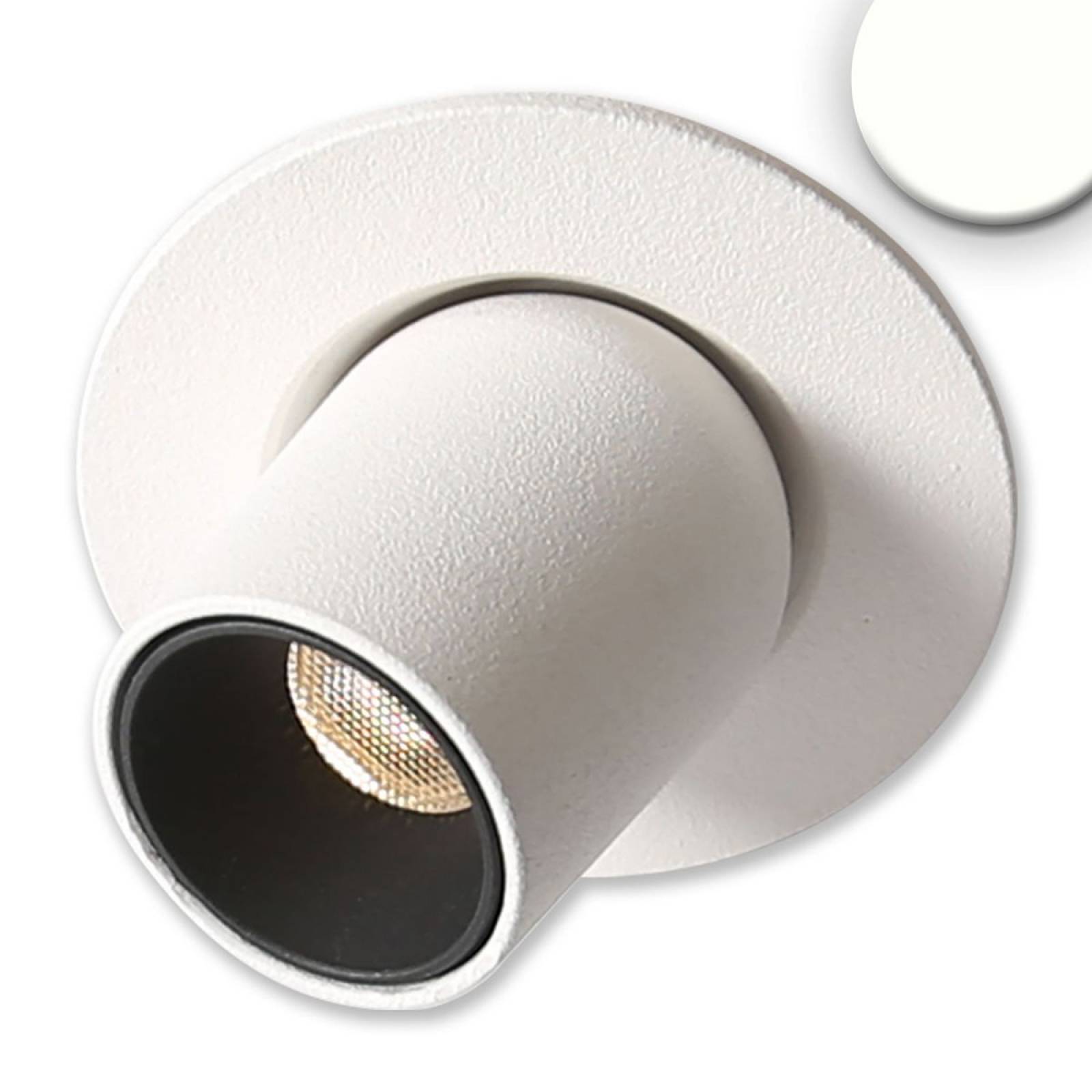 B-Ware LED Einbauleuchte Pipe MiniAMP wei�, dreh-schwenkbar, 3W, 24V DC, 4000K, dimmbar