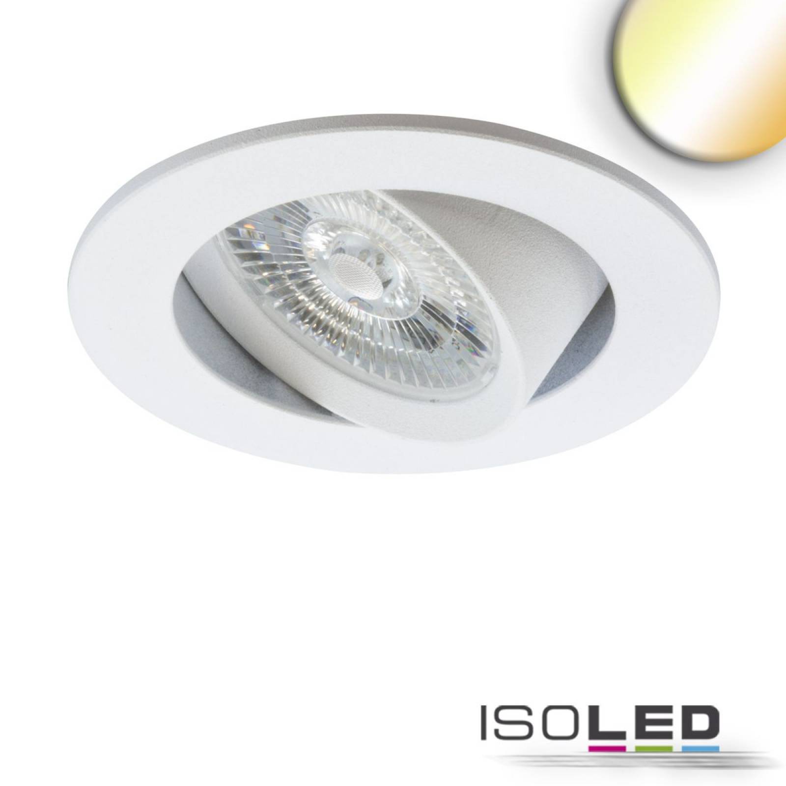 B-Ware LED Einbauleuchte Slim68 Alu wei�, rund, 6W, 24V DC, wei�dynamisch 2700-5700K
