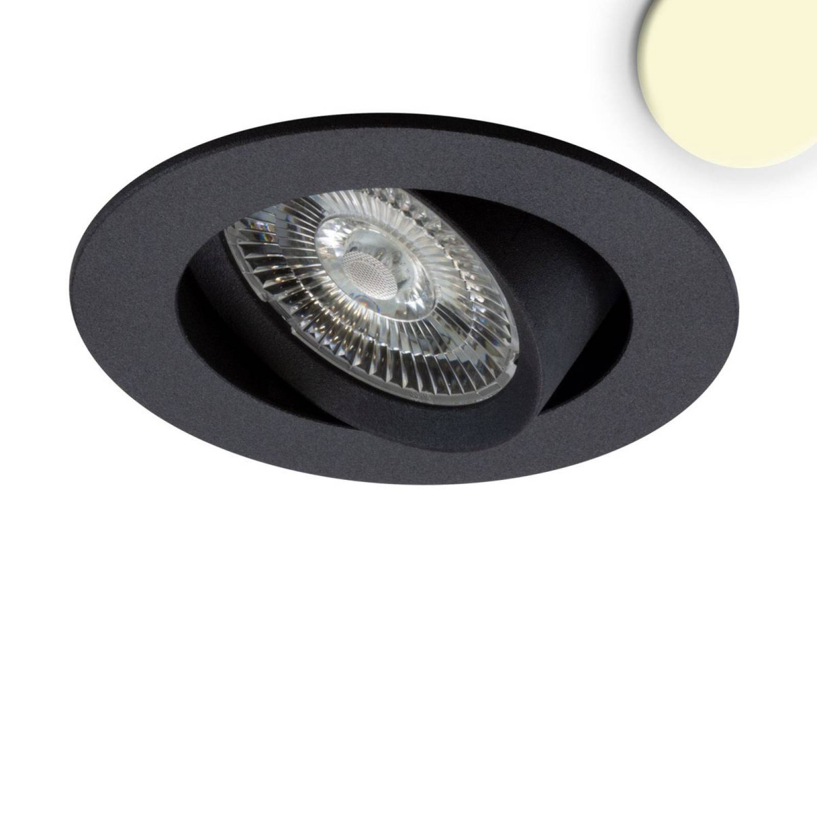 B-Ware LED Einbauleuchte Slim68 schwarz, rund, 9W, warmwei�, dimmbar