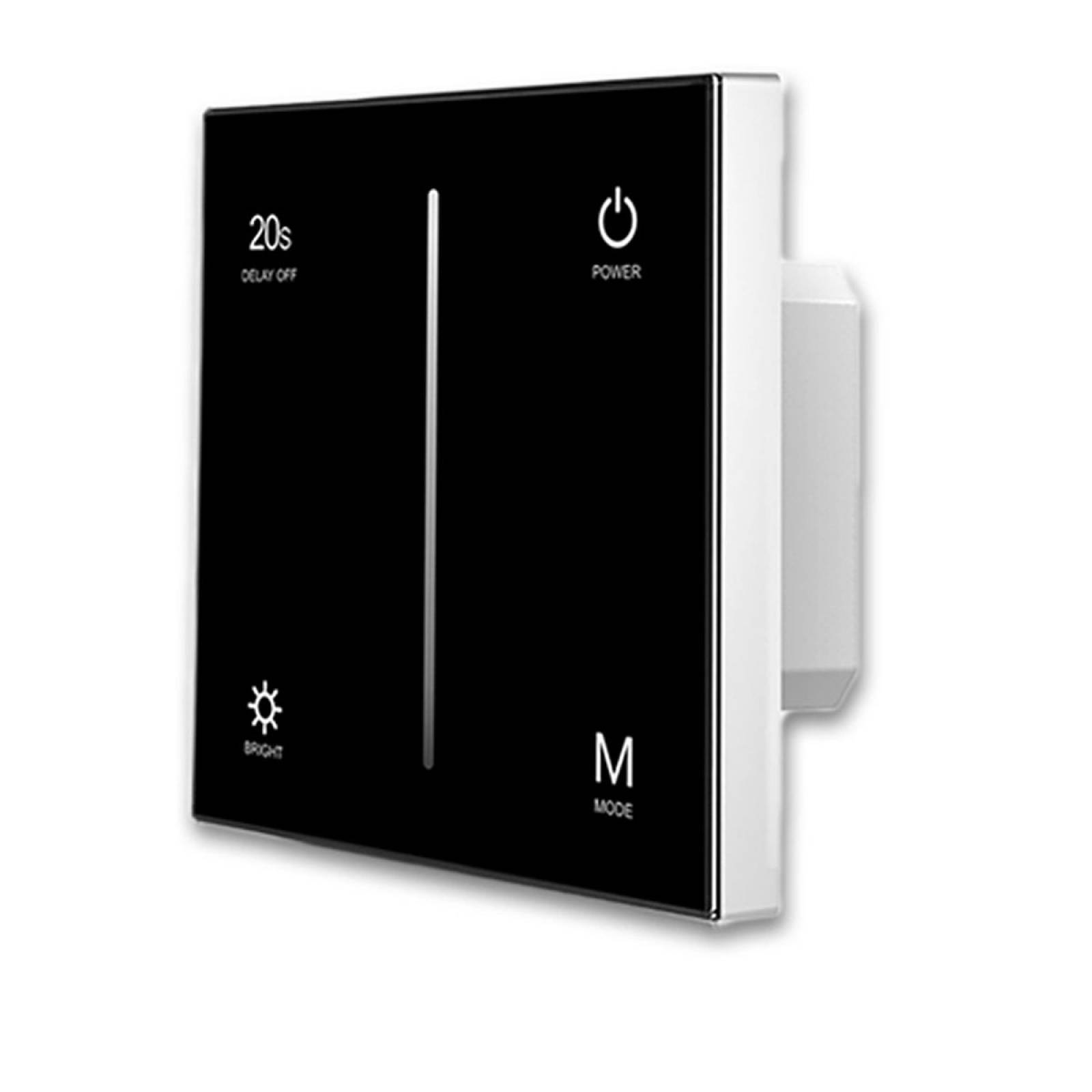 B-Ware Schwarzes Glas-Touchpanel, Sys-Pro 1 Zone, Triac-Funk-Dimmer, 230V