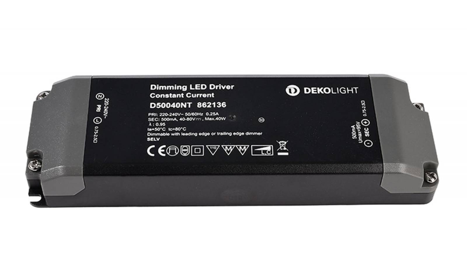 BASIC, D50040NT Schwarz, Netzger�t, 40W, 220-240V AC/50-60Hz, 40-80V DC, 500 mA