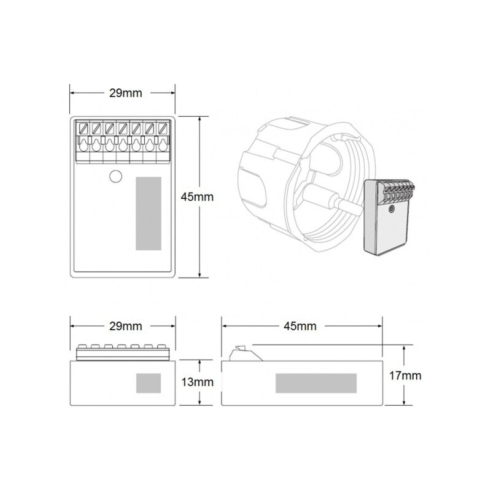 CASAMBI mini 4-fach Tasteninterface, 4 Eing�nge f�r Taster (Schlie�er)