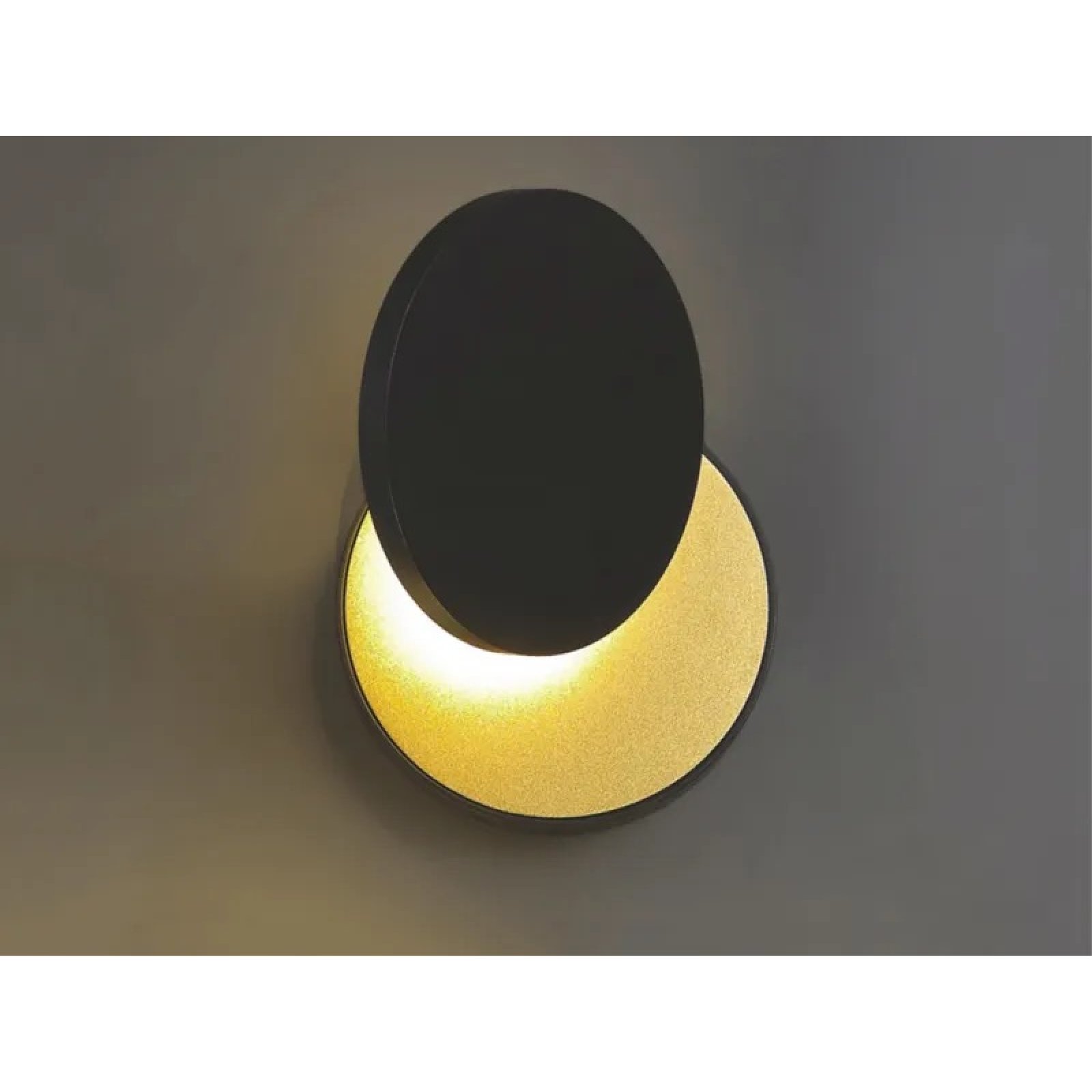 CLARUS W Wand-/Leseleuchte schwarz-gold, On-Off 2700K, dreh-schwenkbar