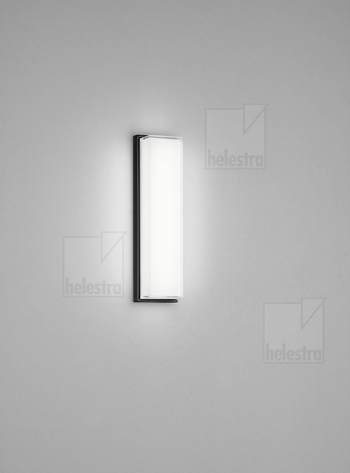 COSI LED Wandleuchte Glas, 310mm, schwarz, dimmbar, 2900K