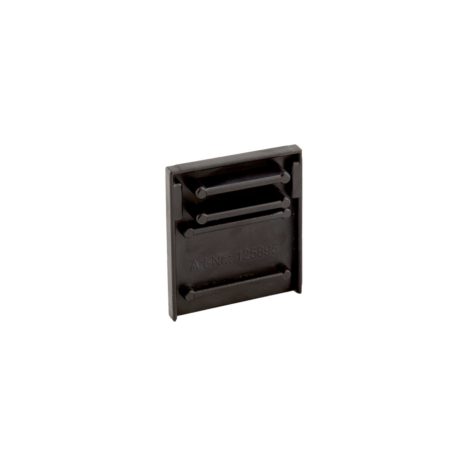 Combo Beton 2 St. Endkappe Montageprofil mit Kantenabdeckung, schwarz, ABS