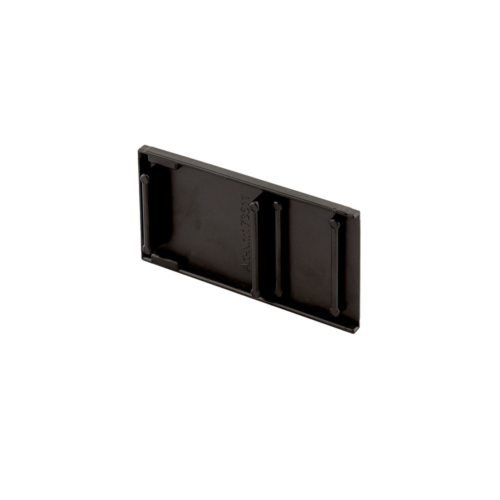 Combo Beton 2 St. Endkappe Trafoprofil mit Kantenabdeckung, schwarz, ABS