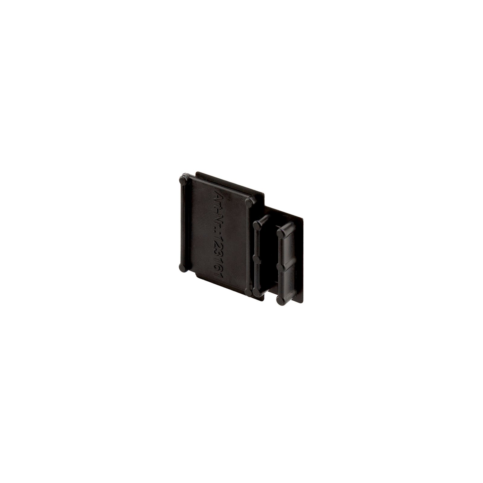 Combo Einbau/Fassade/D�mmung 2 St. Endkappe Montageprofil ohne Steg, schwarz, ABS