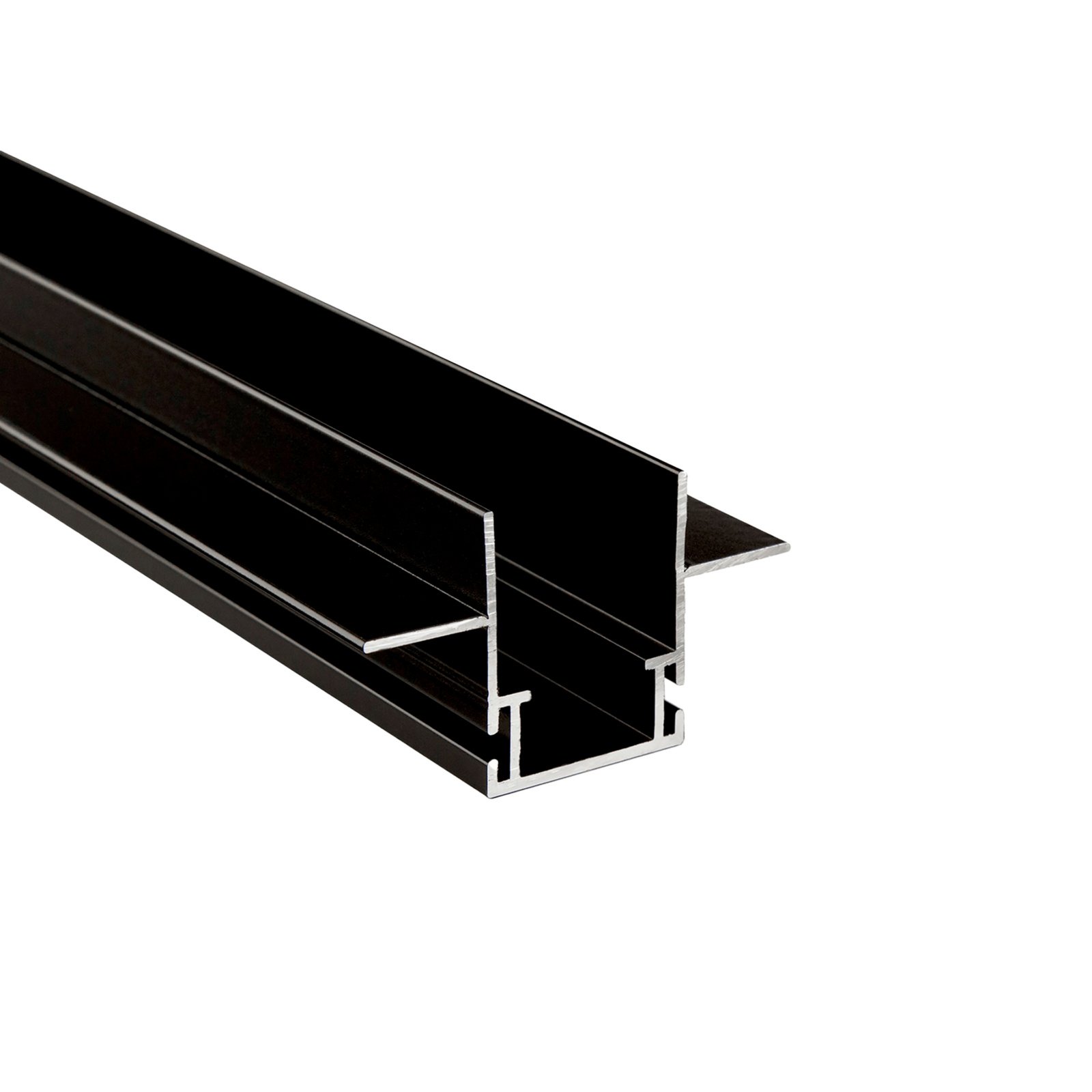 Combo Einbau Montageprofil mit Fl�gel 13mm, 1m schwarz